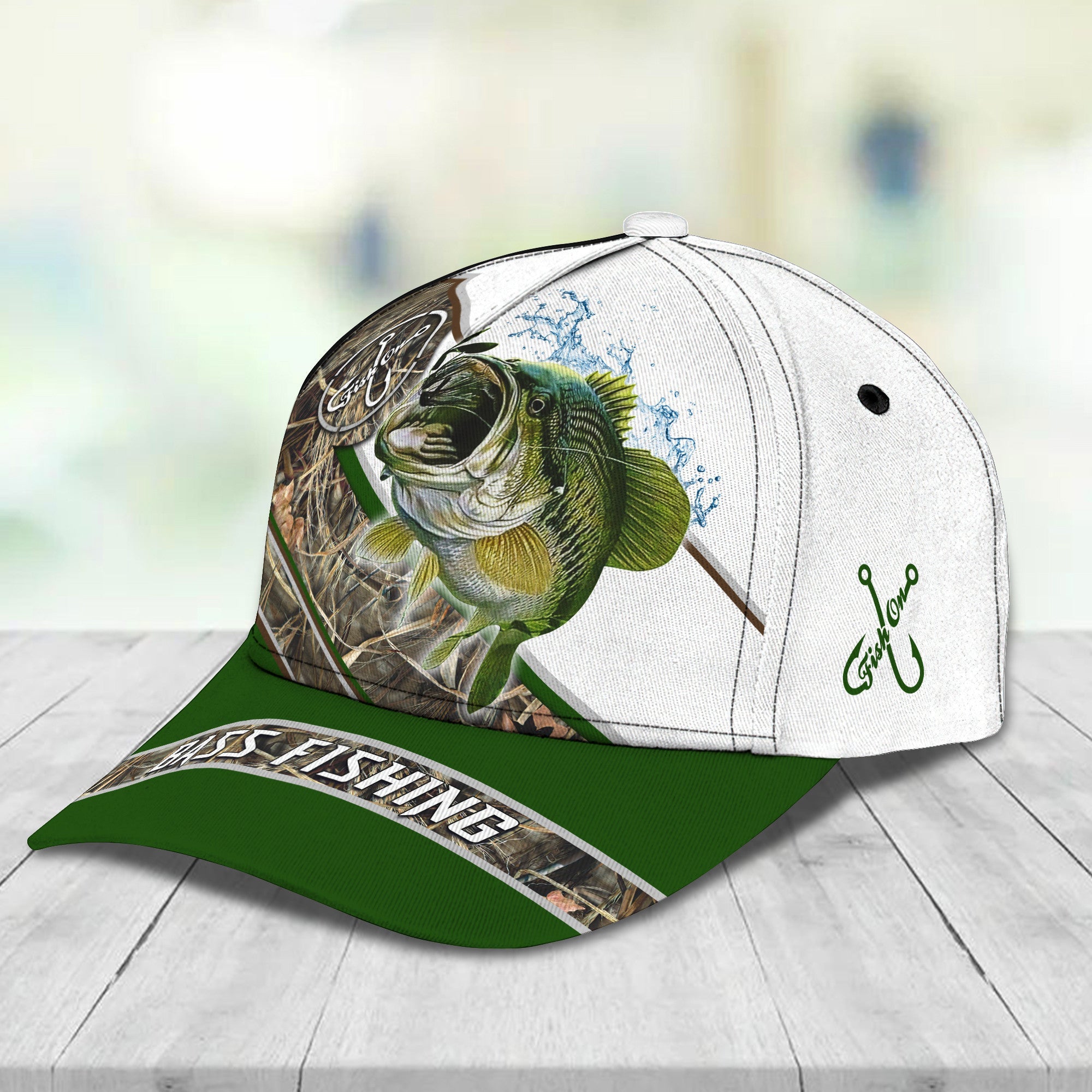 Bass Fishing, Fish On 3D Classic Cap