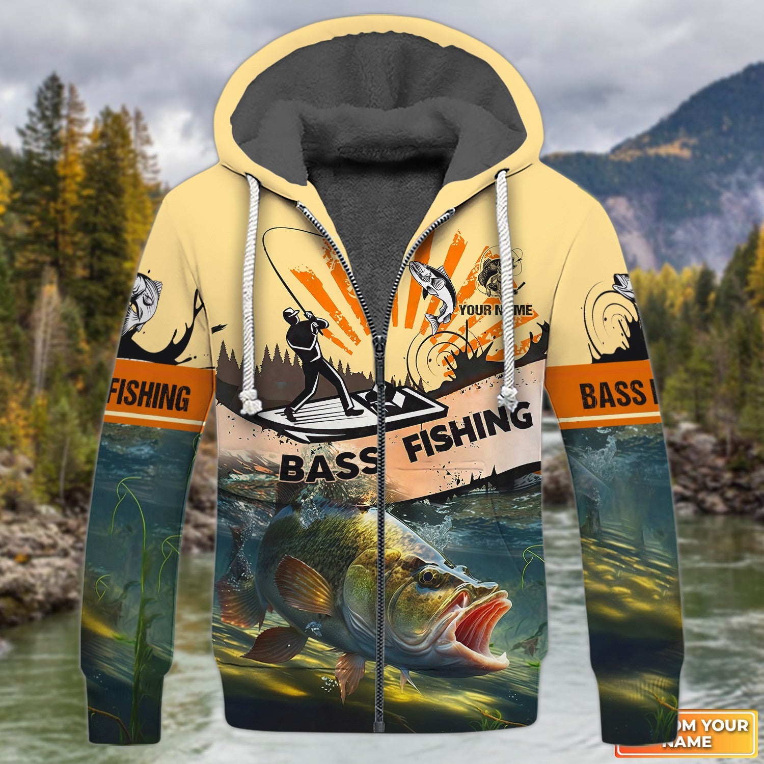 Bass Fishing Personalized Name 3D Full Print Shirts 08