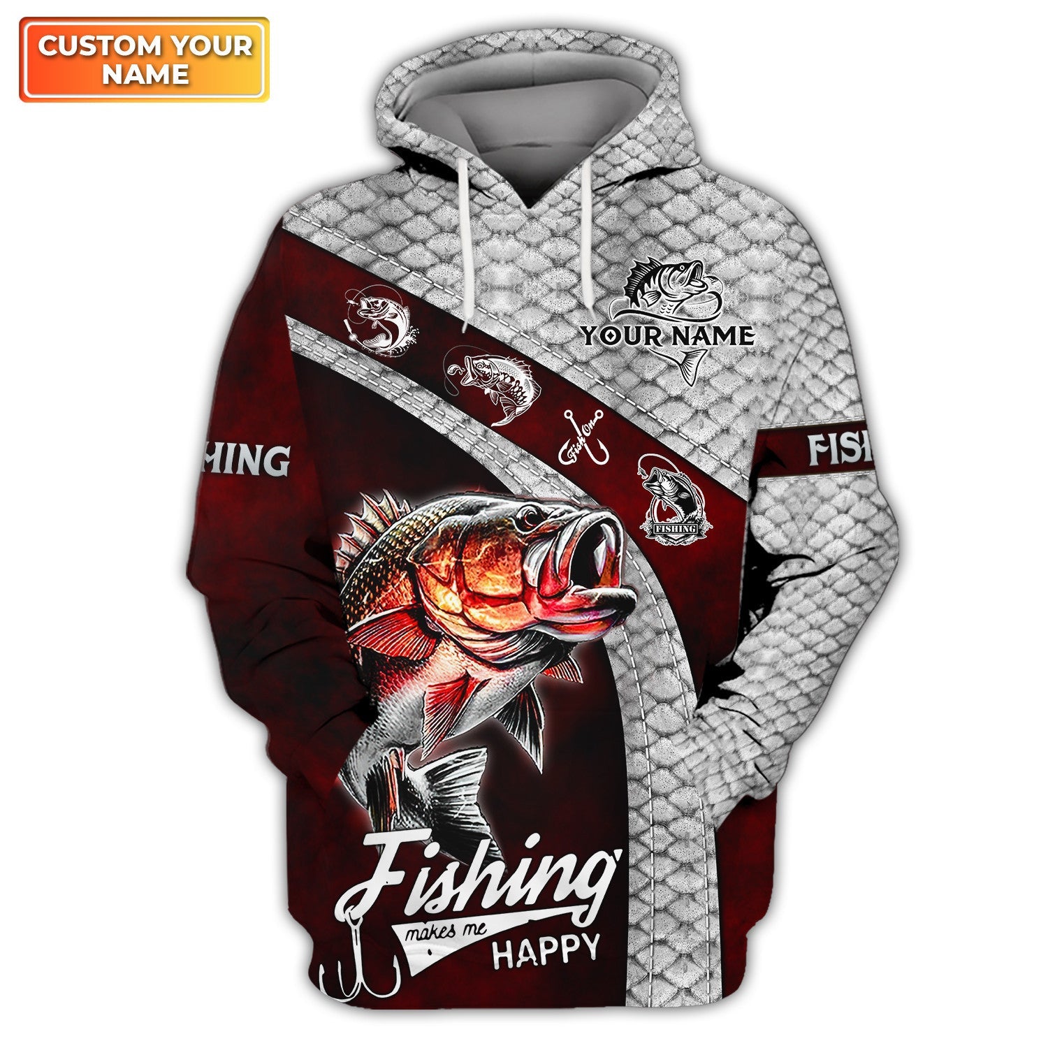 Custom 3D Bass Fishing 3D Full Print Shirts, Unique Design for Anglers, Perfect Gift for Bass Fishing Enthusiasts!