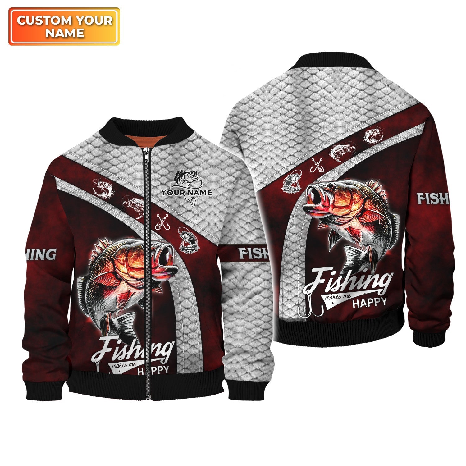 Custom 3D Bass Fishing 3D Full Print Shirts, Unique Design for Anglers, Perfect Gift for Bass Fishing Enthusiasts!