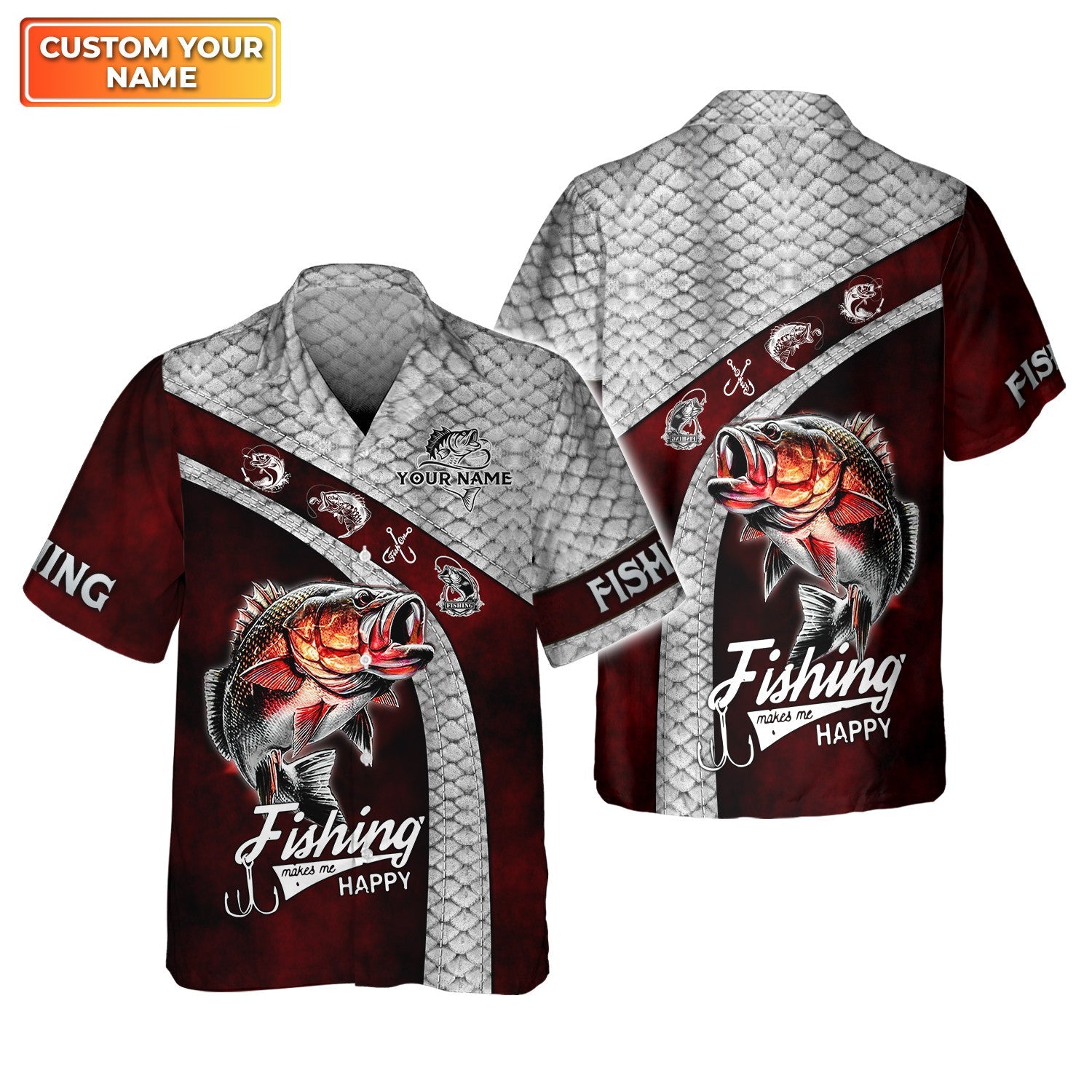 Custom 3D Bass Fishing 3D Full Print Shirts, Unique Design for Anglers, Perfect Gift for Bass Fishing Enthusiasts!