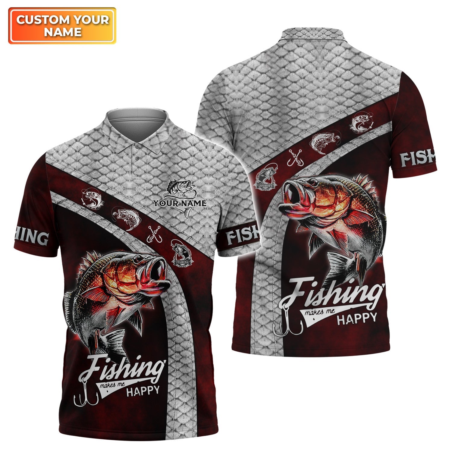 Custom 3D Bass Fishing 3D Full Print Shirts, Unique Design for Anglers, Perfect Gift for Bass Fishing Enthusiasts!