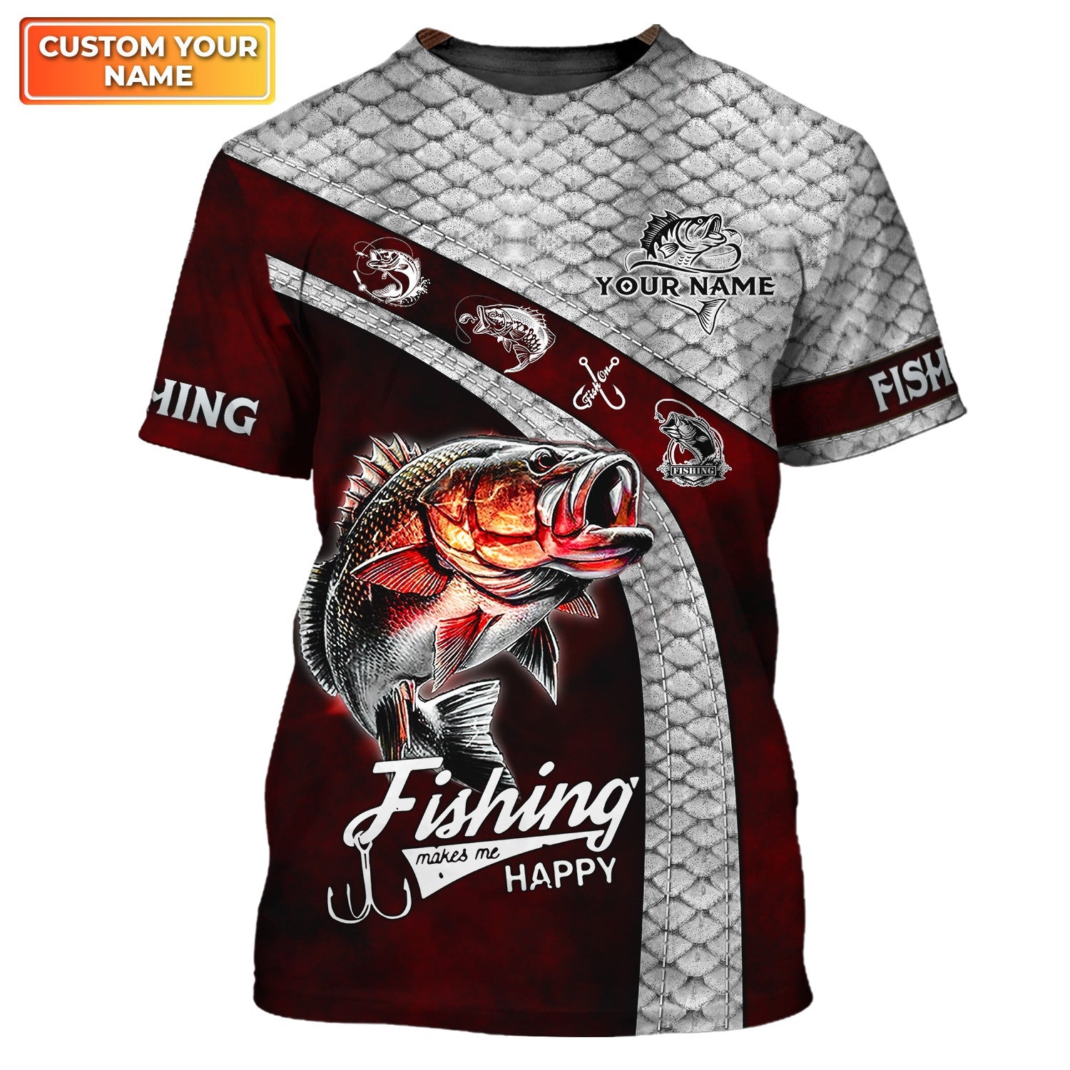 Custom 3D Bass Fishing 3D Full Print Shirts, Unique Design for Anglers, Perfect Gift for Bass Fishing Enthusiasts!