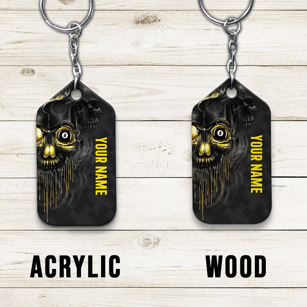 Pool Shut Up And Shoot Personalized Name 3D Keychain Gift For Billiard Players