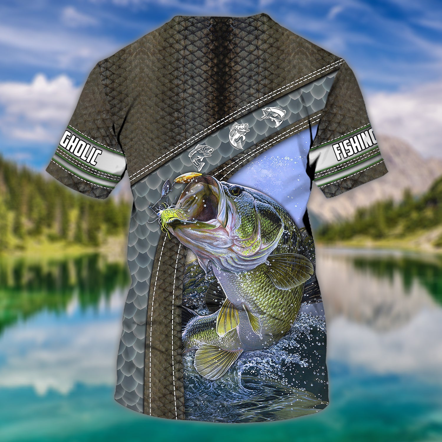 Bass Fishing - Personalized Name 3D Tshirt 90