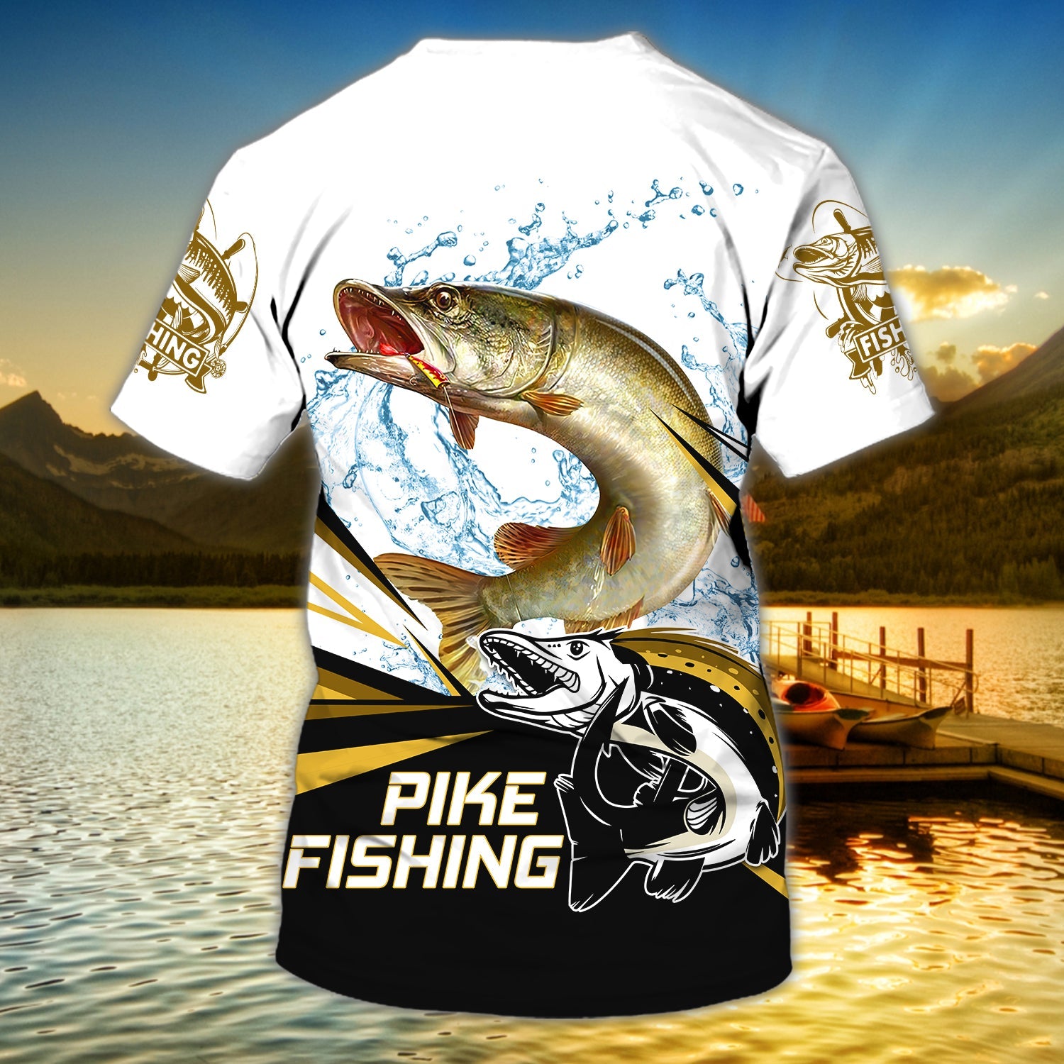 Pike Fishing - Personalized Name 3D Tshirt 37 - Nvc97