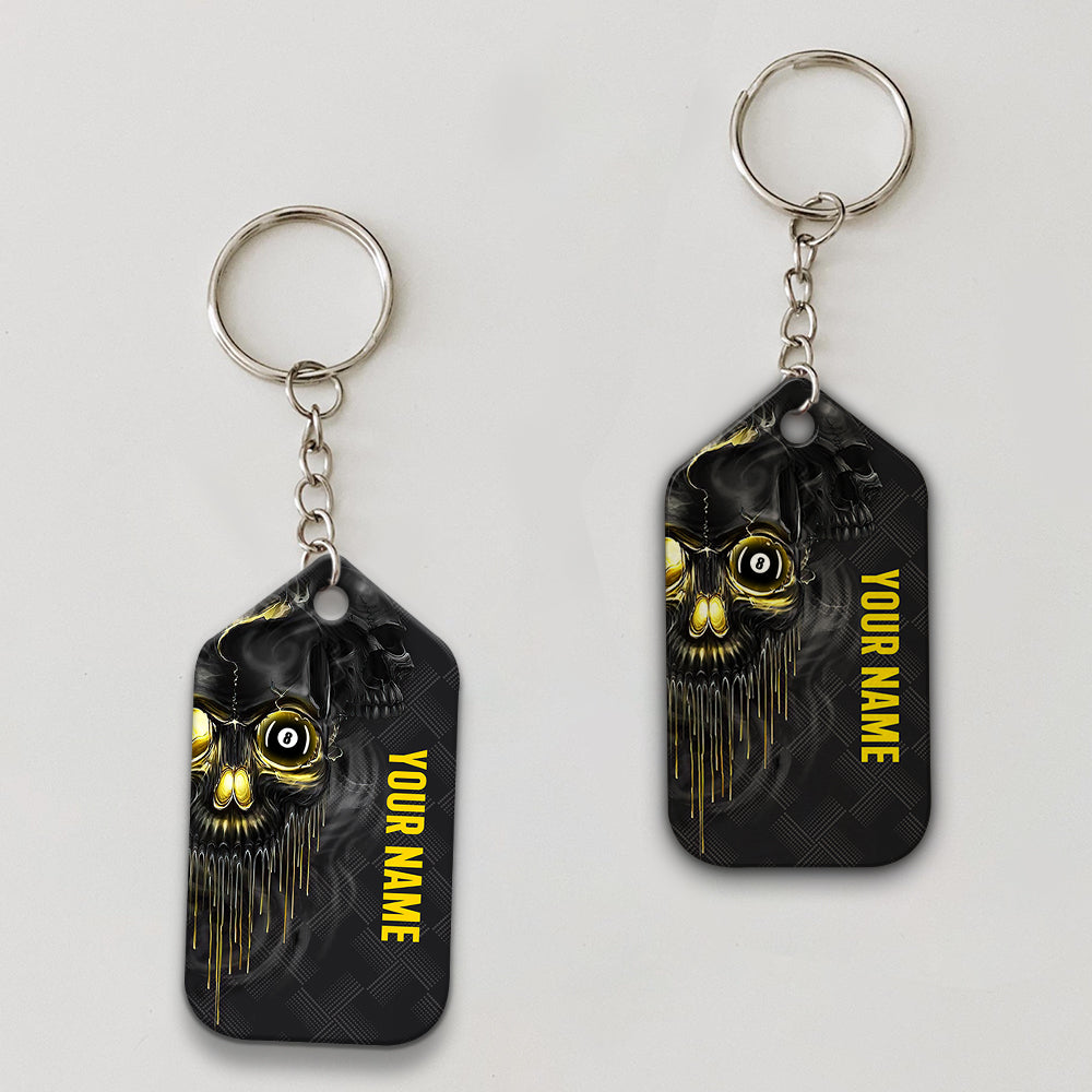 Pool Shut Up And Shoot Personalized Name 3D Keychain Gift For Billiard Players