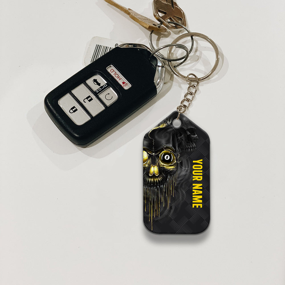 Pool Shut Up And Shoot Personalized Name 3D Keychain Gift For Billiard Players