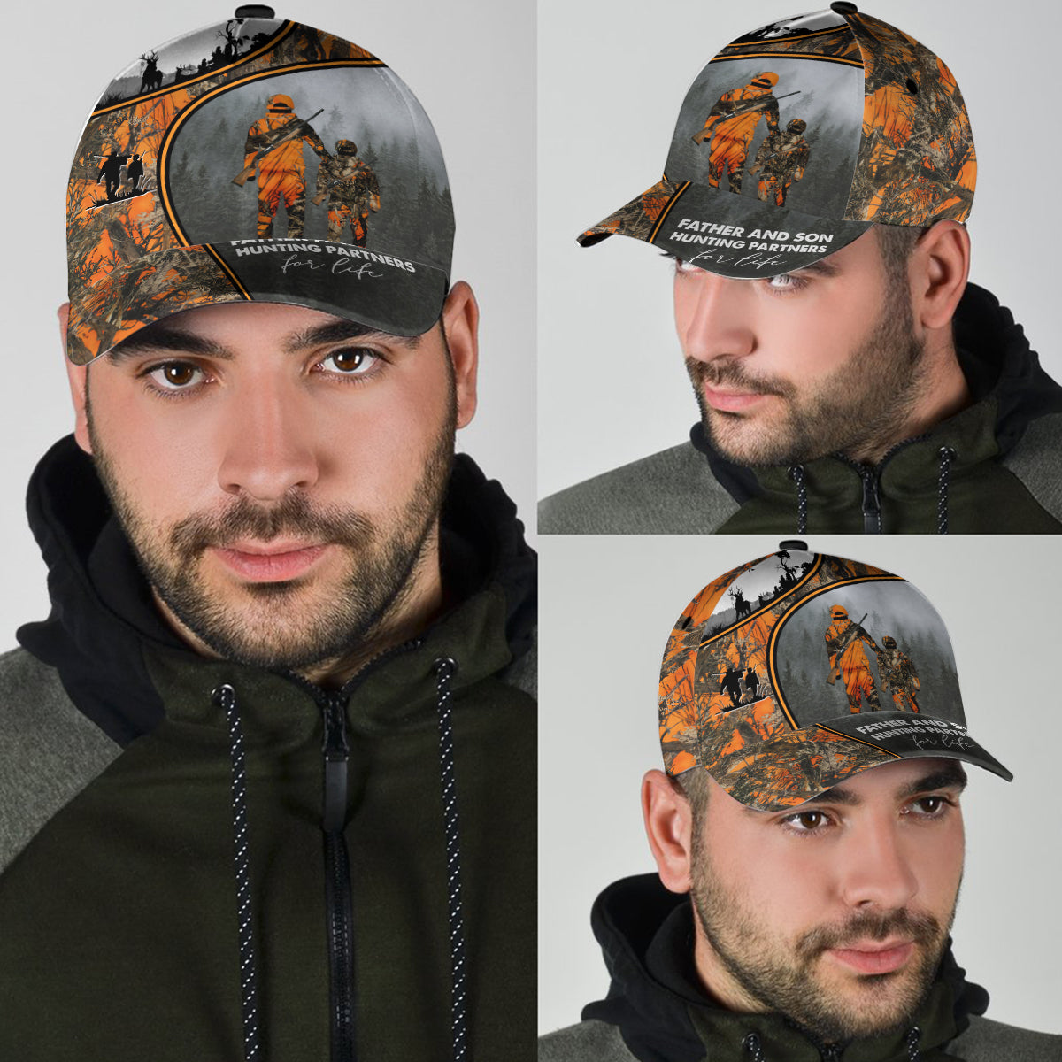 Orange Hunting Father Son Classic Cap - Hdmt