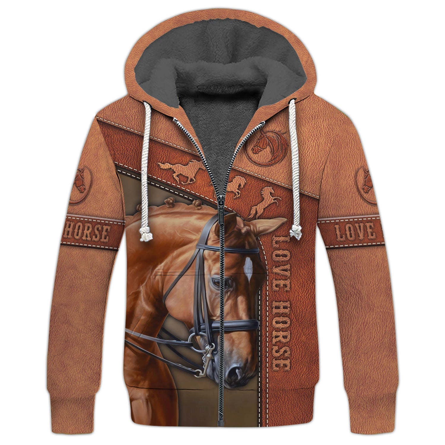 Love Horse Brown - 3D Full Print - DAH-3D-1OX4X