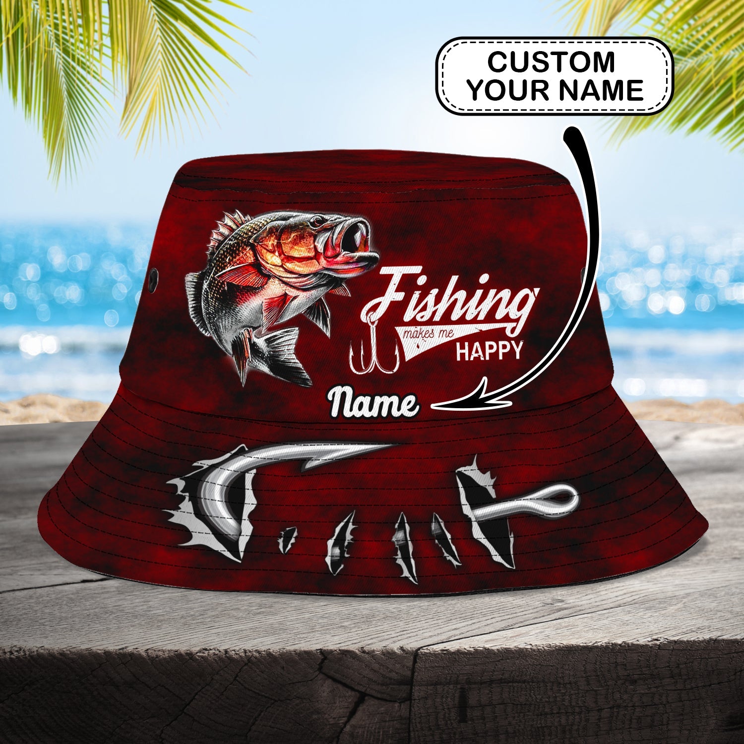 Bass Fishing - Custom Bucket Hat - 198