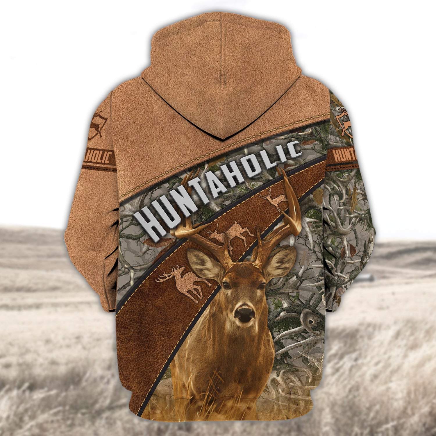 Huntaholic - Personalized Name 3D Zipper Hoodie - Nmd 123
