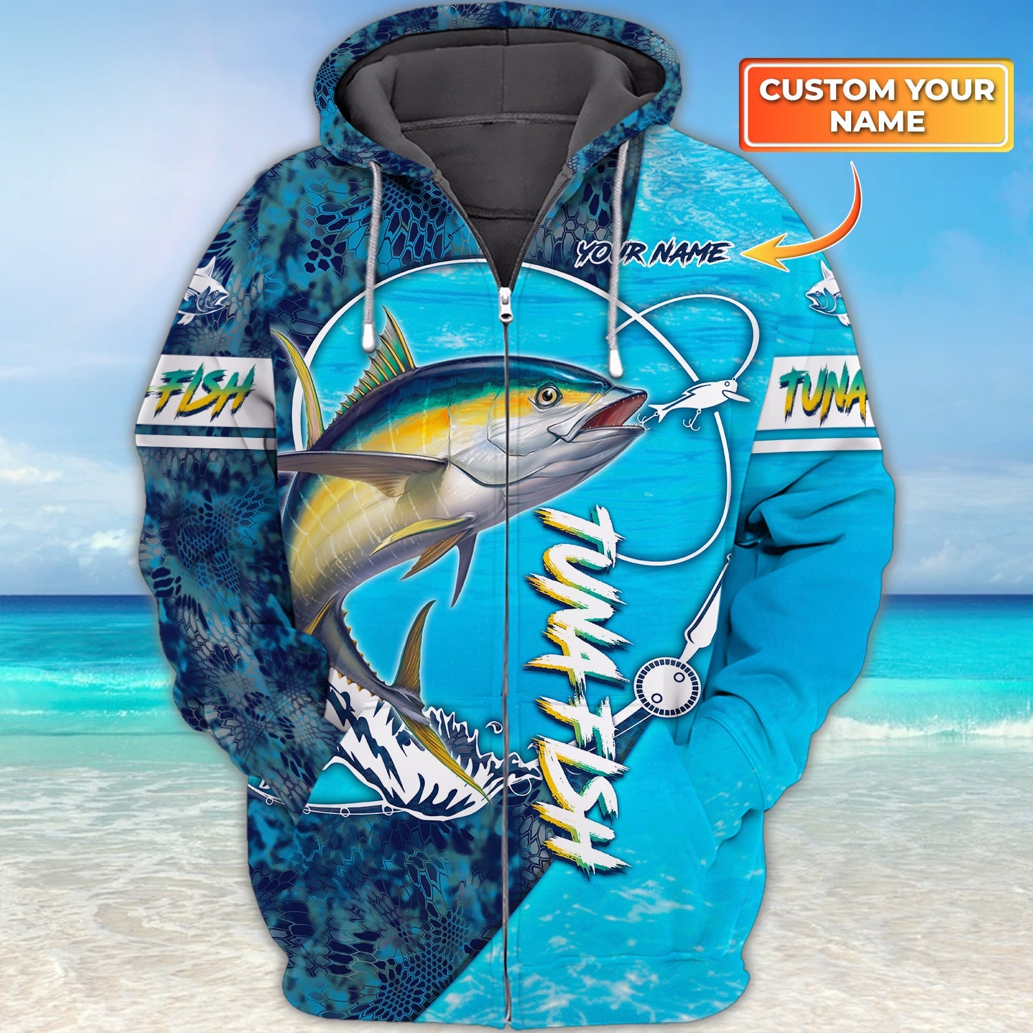 Custom 3D Tuna Fishing 3D Full Print Shirts, Unique Design for Anglers, Perfect Gift for Tuna Fishing Enthusiasts!
