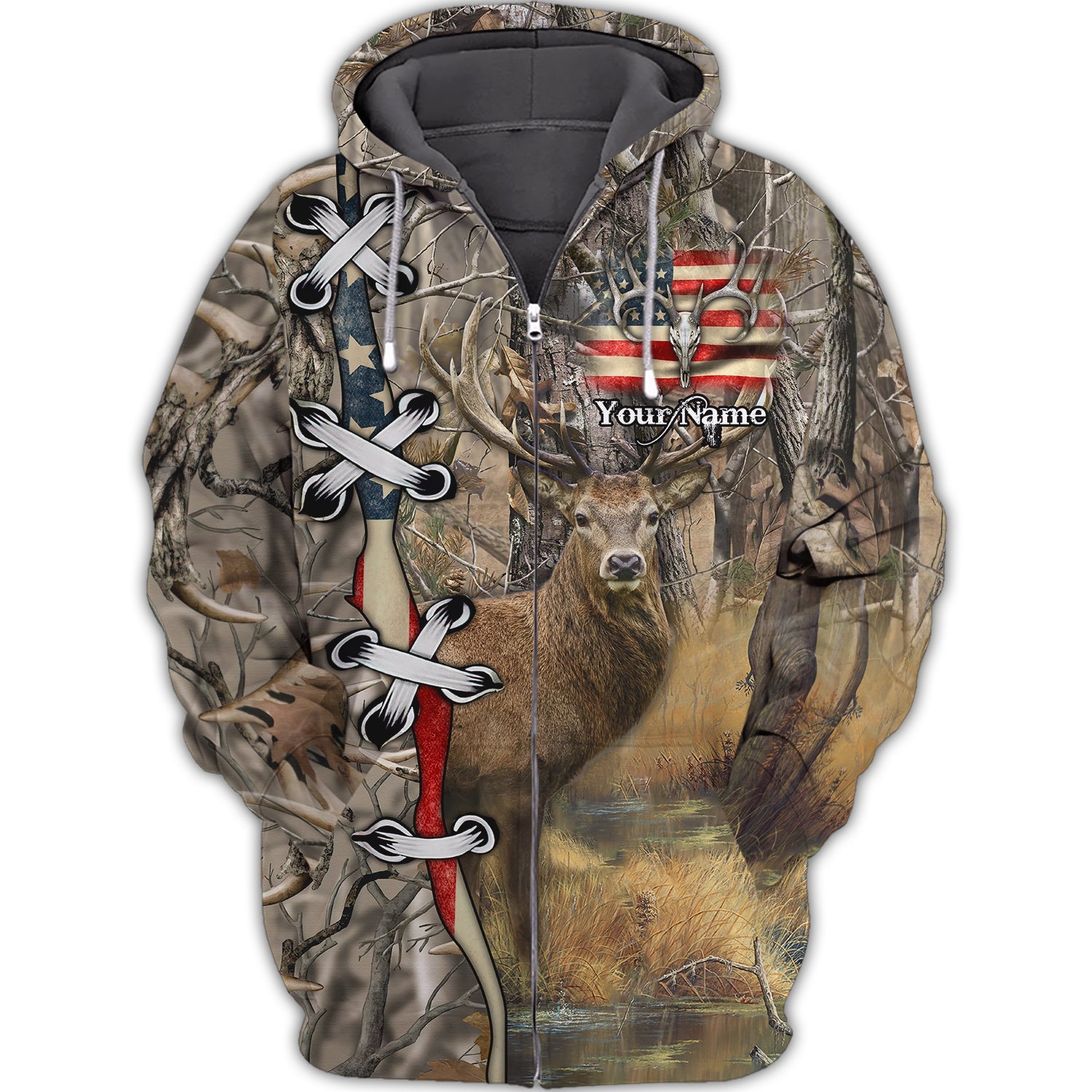 Hunting - Personalized Name 3D Zipper Hoodie 102 - CV98