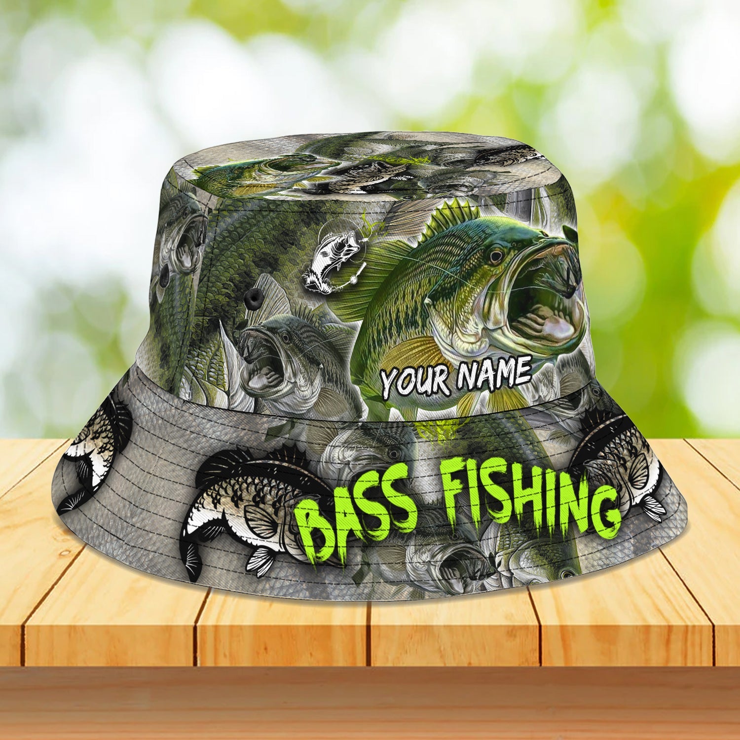 Custom Bucket Hat - Bass Fishing