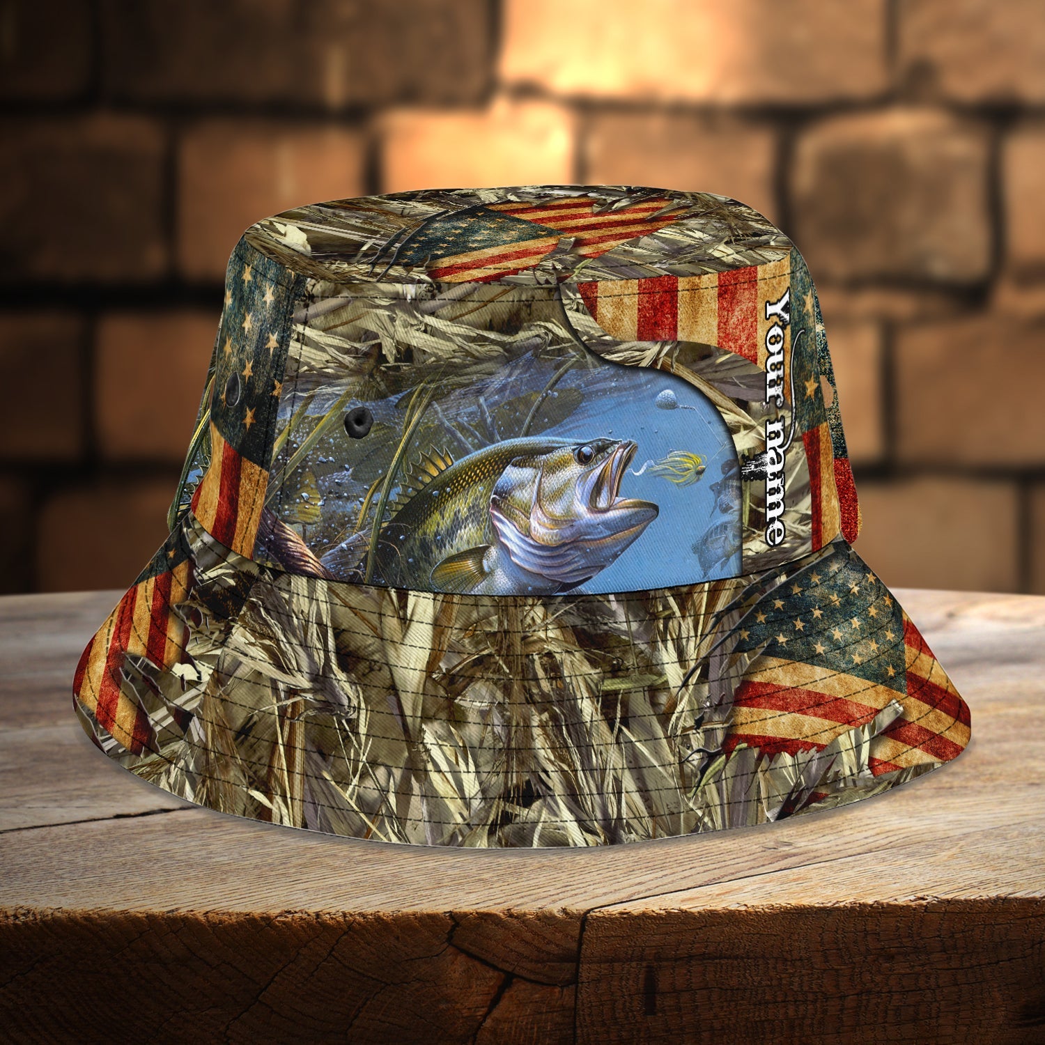 Custom Bucket Hat - Bass Fishing - 6