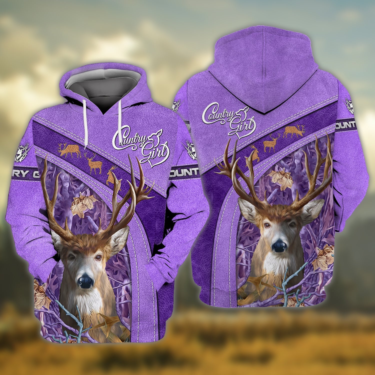 Country Girl - 3D Full Print Shirts - Tad 531 (Purple)