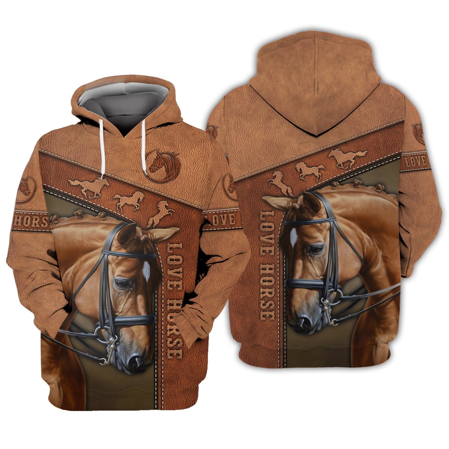 Love Horse Brown - 3D Full Print - DAH-3D-1OX4X