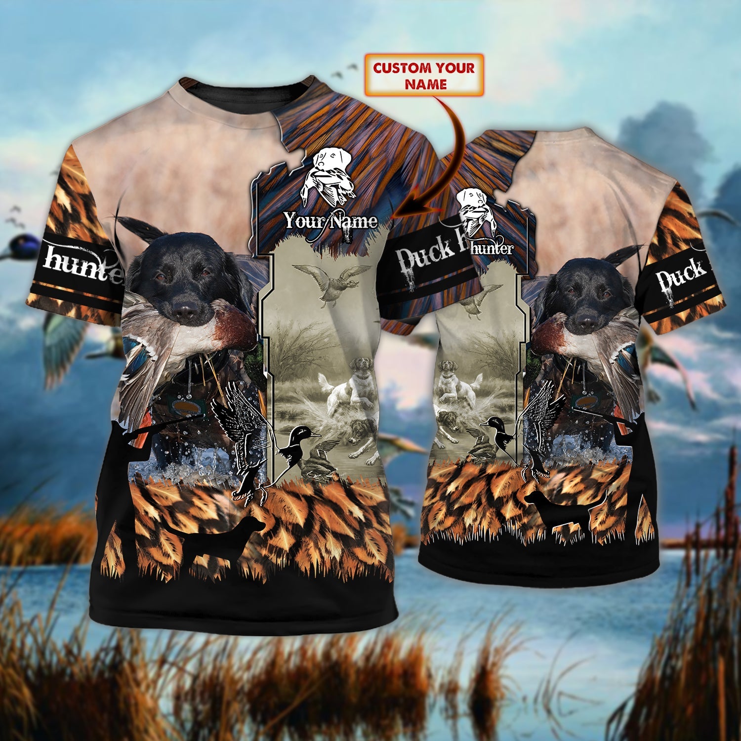 DUCK HUNTING - Personalized Name 3D Tshirt - MITRU