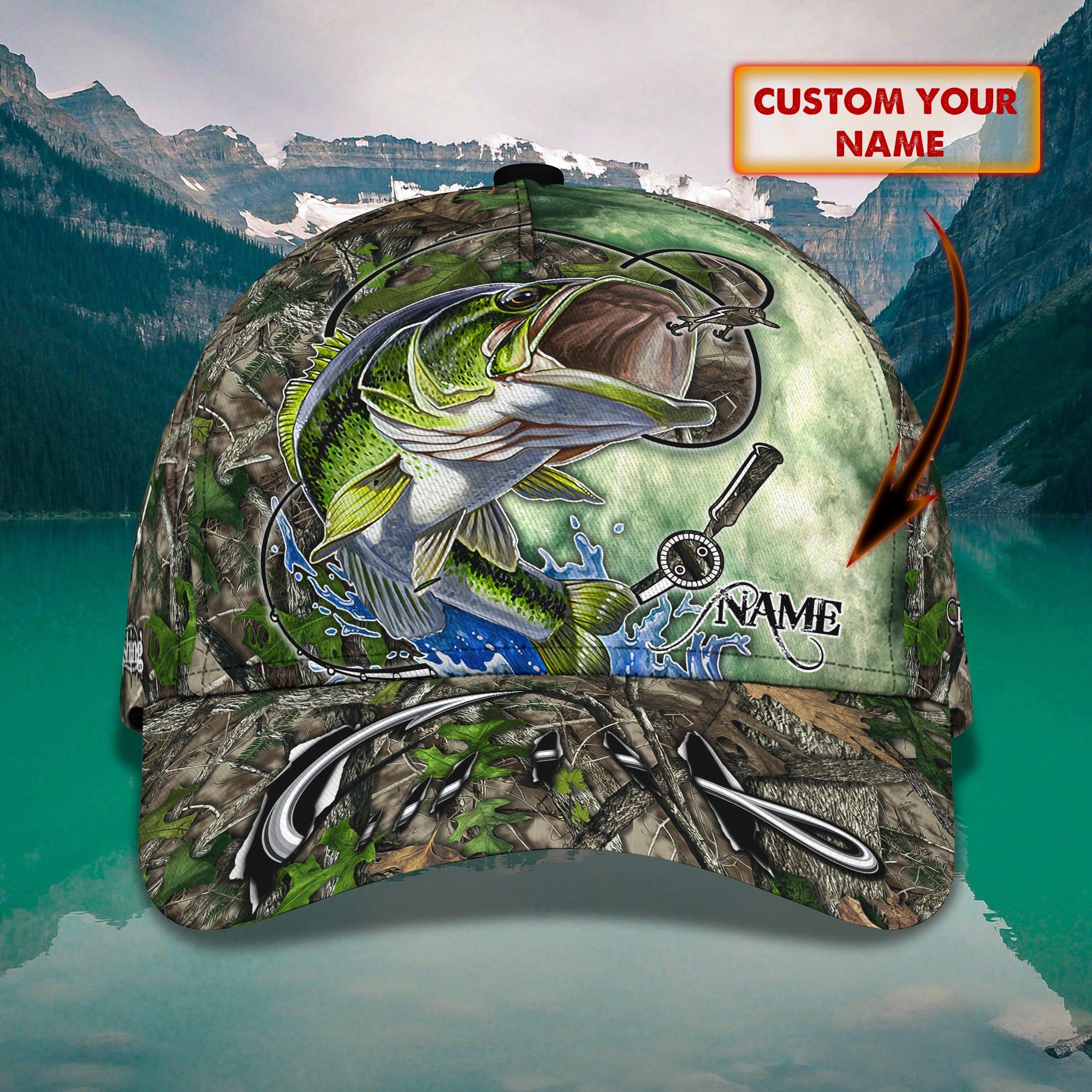 Bass Fishing Lover - Personalized Name Cap - 162