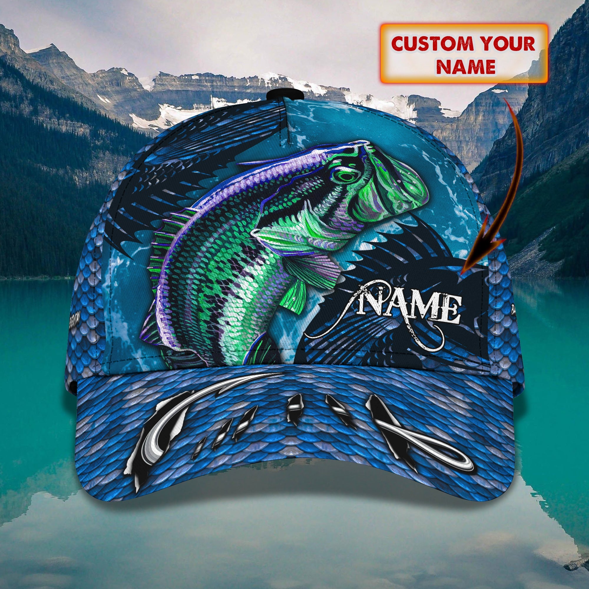 Bass Fishing Everday - Personalized Name Cap - 032