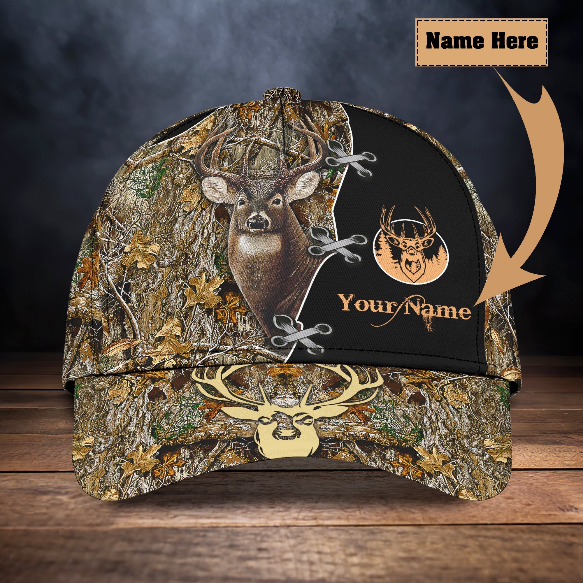 Deer Hunting - Personalized Name Cap