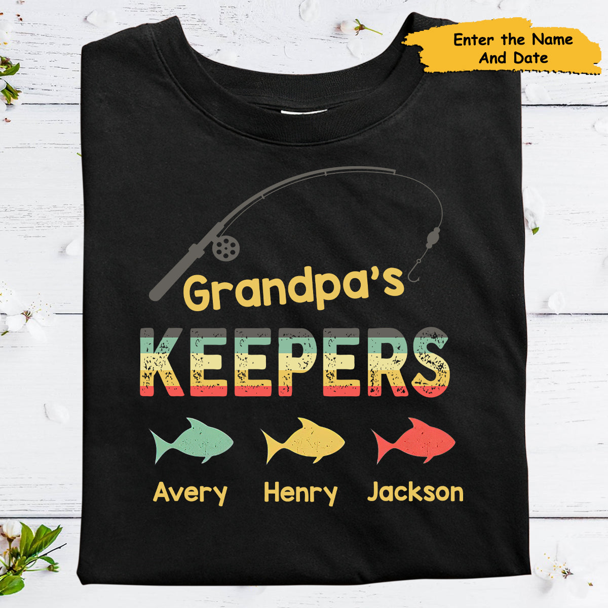 Little Keepers Fishing Father's Day Personalized Shirt