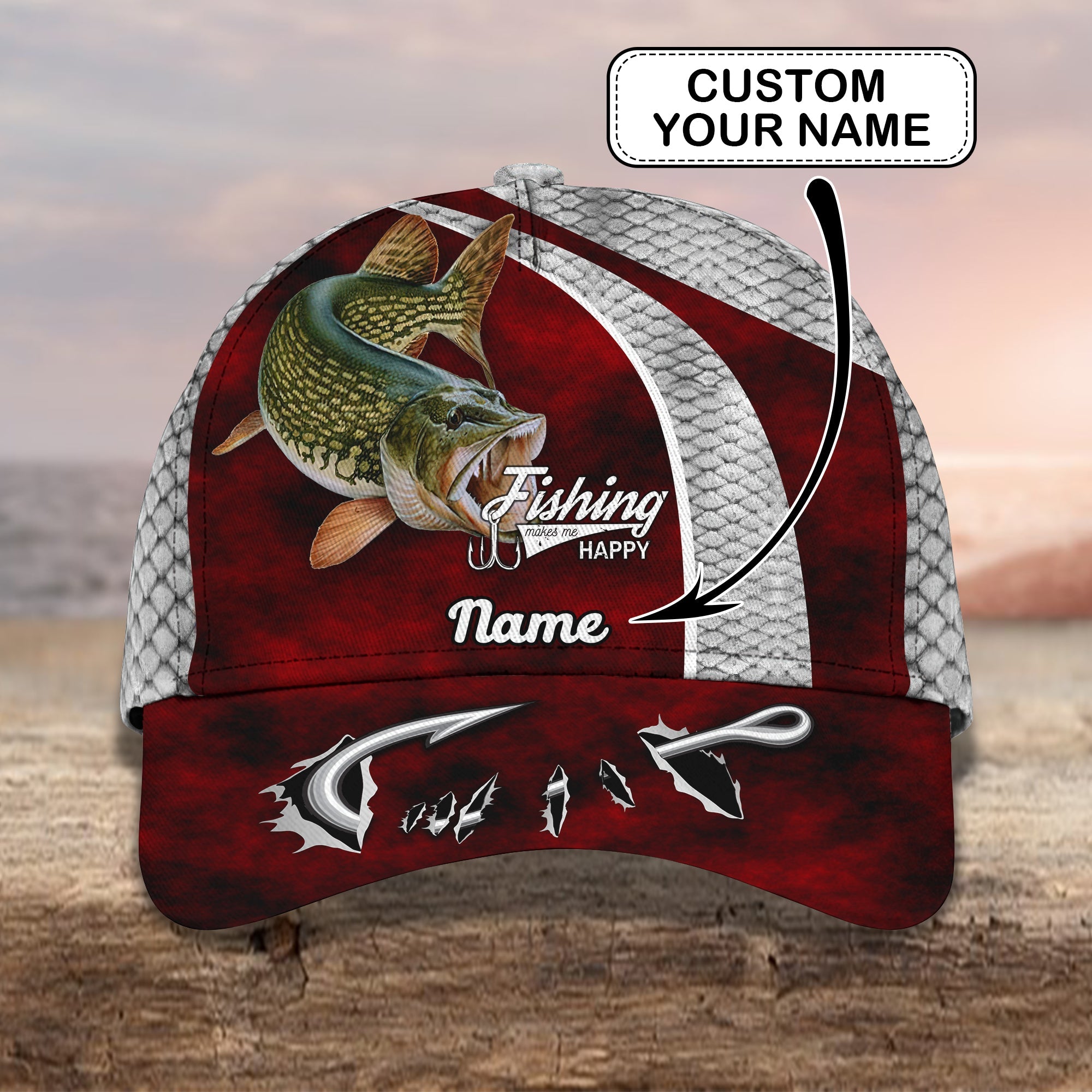 Fishing 14 - Personalize Name Cap  - Loop - Ntp-171