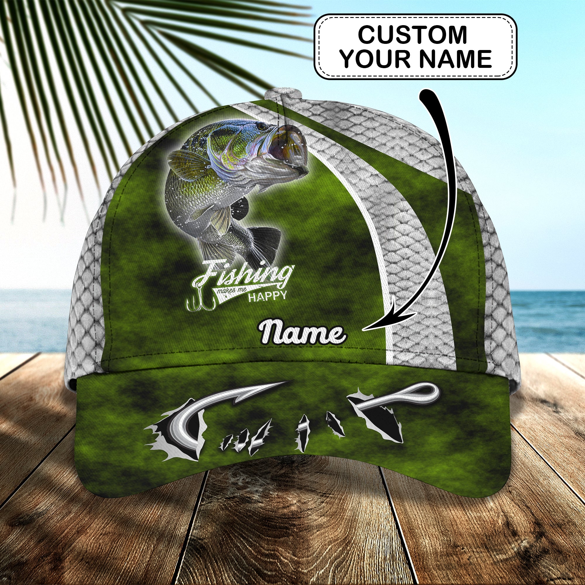 Fishing 05 - Personalize Name Cap  - Loop - Ntp-162