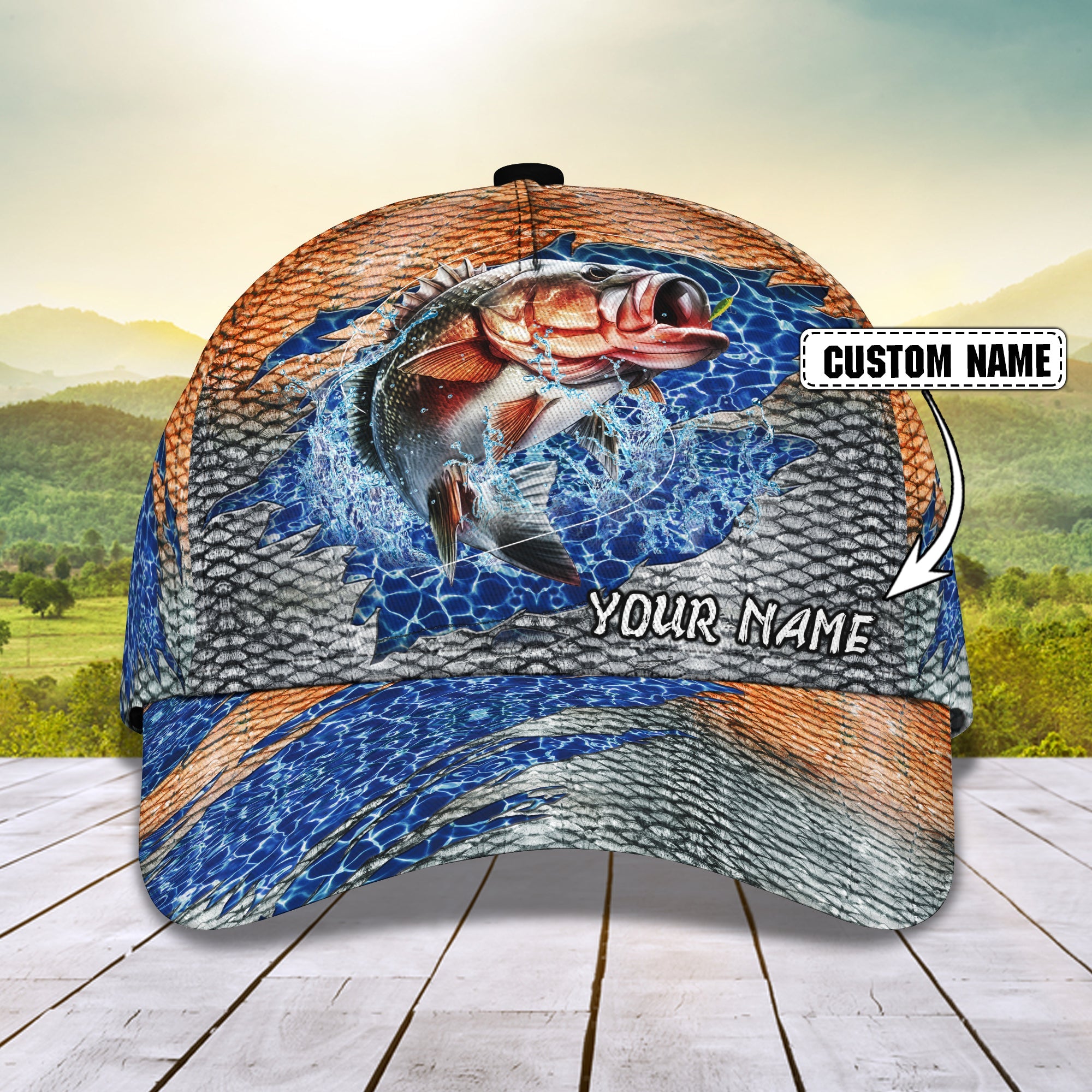 Fishing 02 - Personalized Name Cap - Pth98