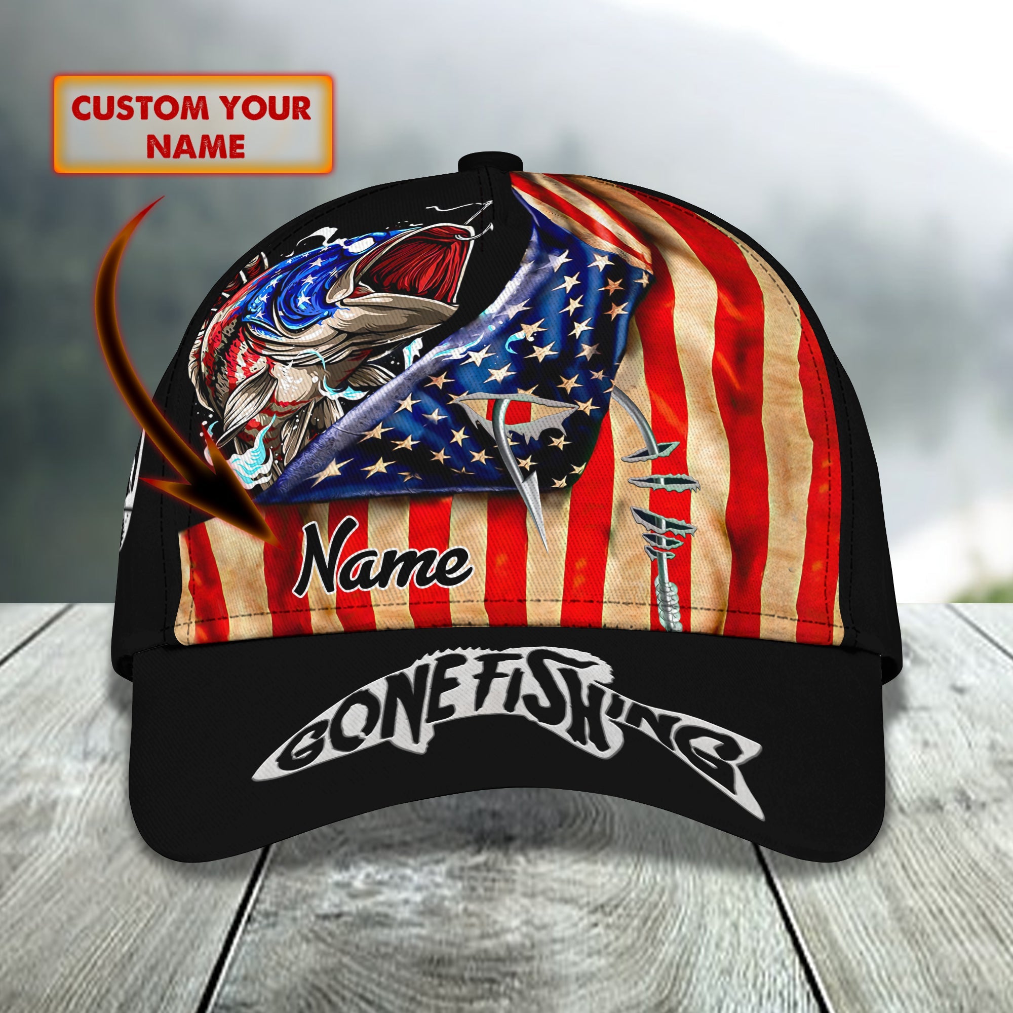 Fishing - Personalized Name Cap - Dp98 - Dp297