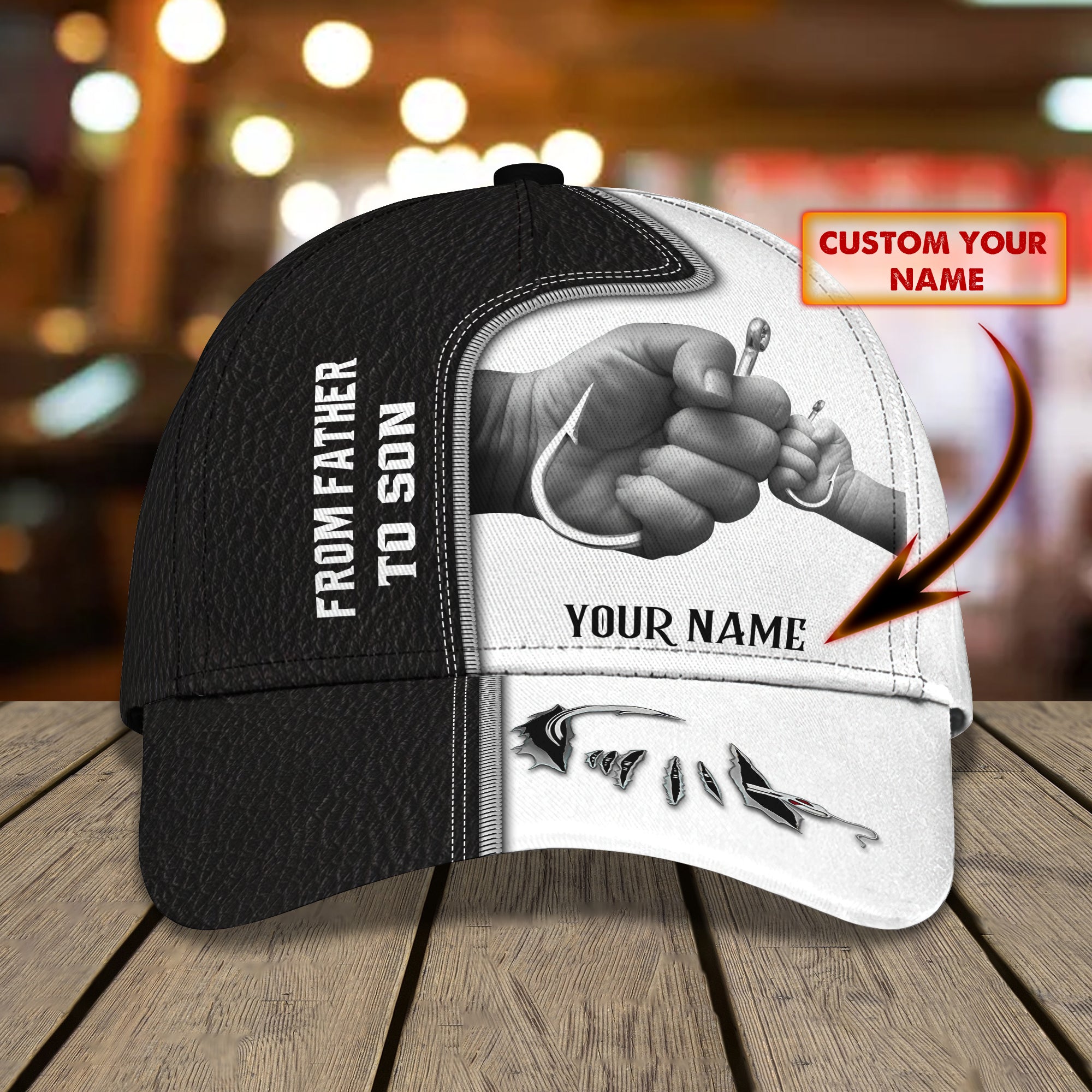 Fishing from Father to Son - Personalized Name Cap - HN95