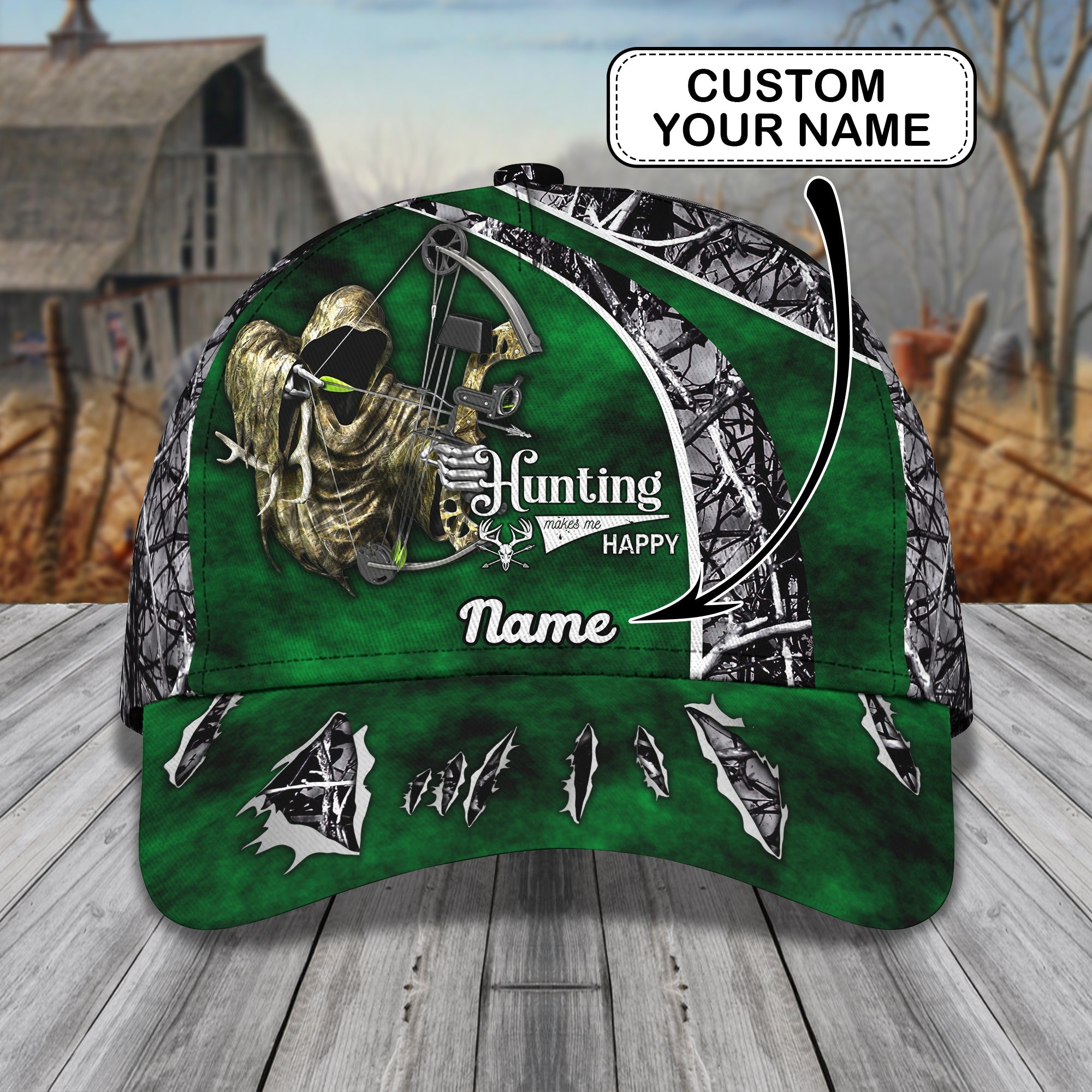 Bowhunting - Personalized Name Cap - Loop - Vhv-cap-042