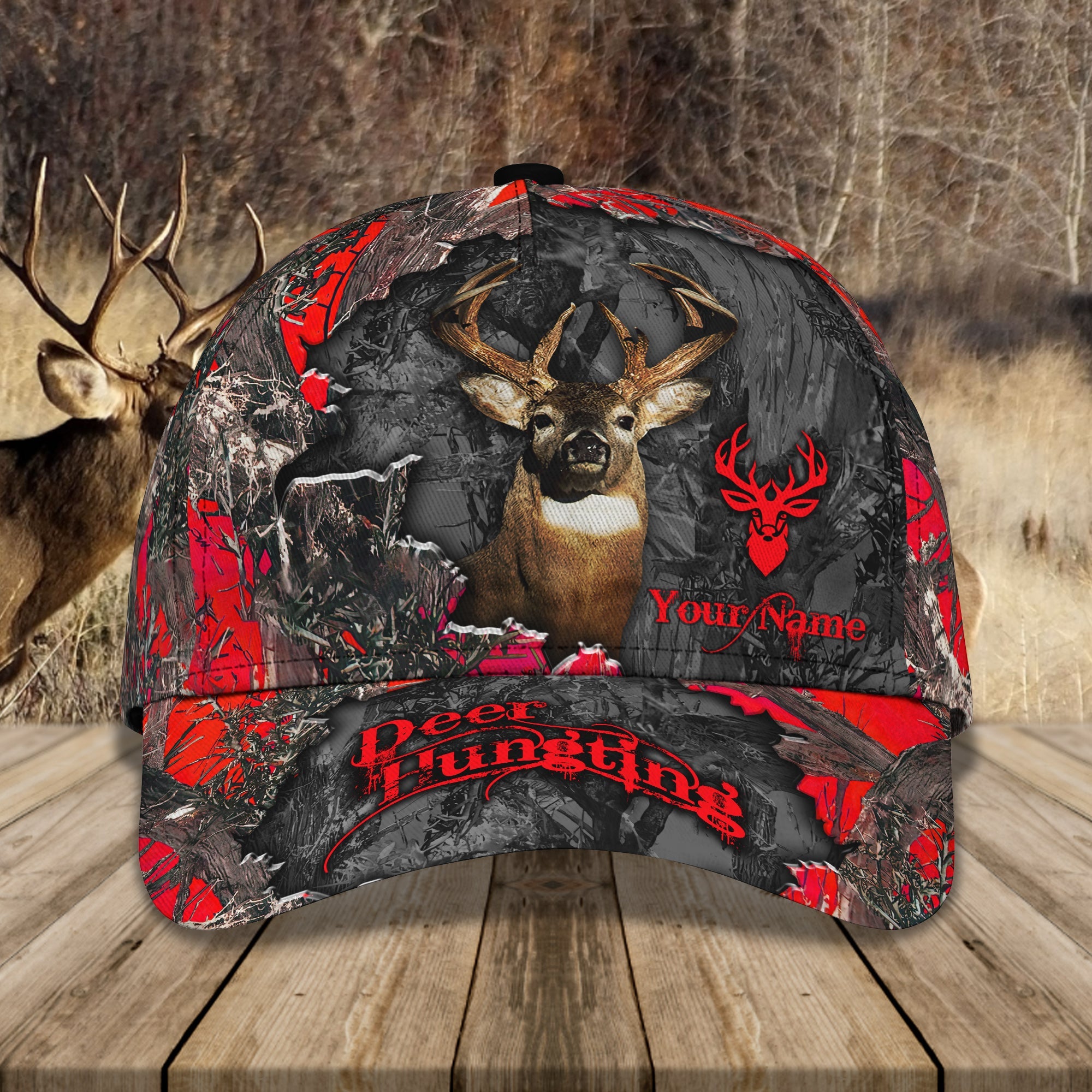 Red Deer Hunting Camo Classic Cap - Hdmt