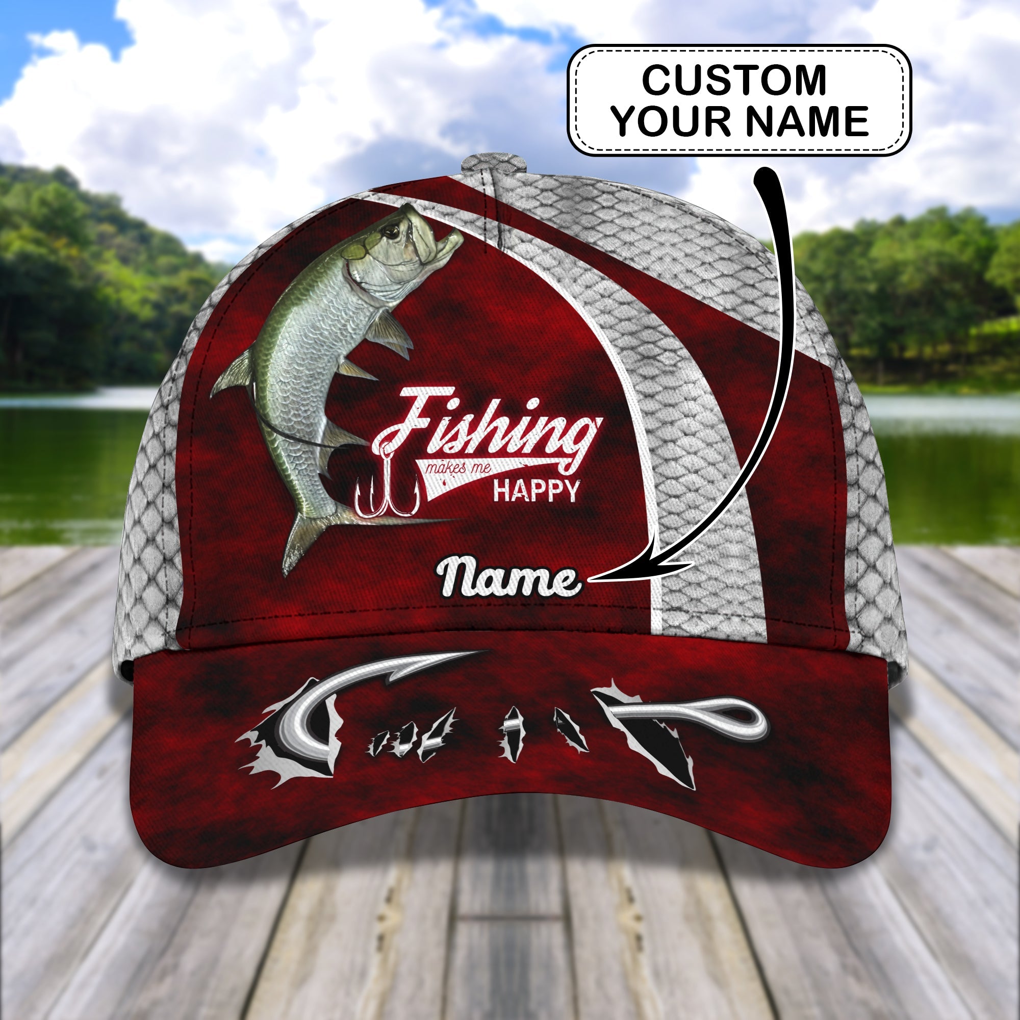 Tarpon Fishing- Personalize Name Cap  - Loop - Ntp-344