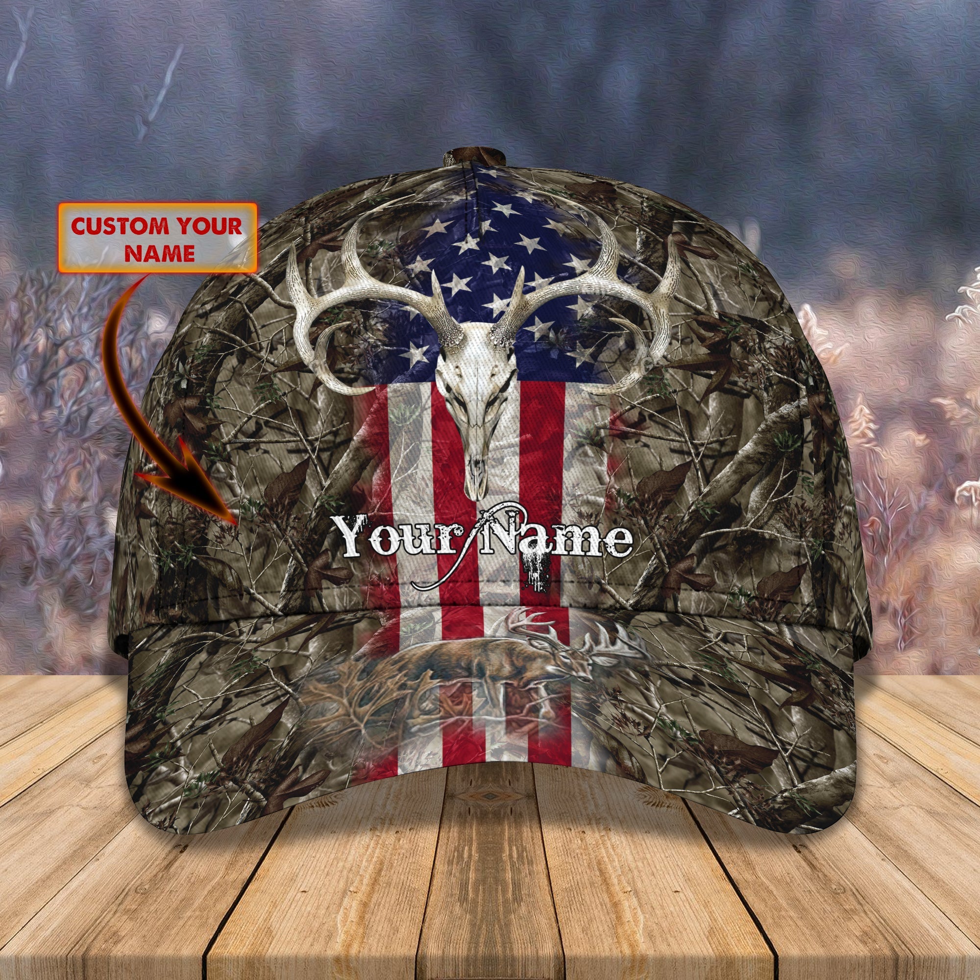 Deer Hunting 02 - Personalize Name Cap - TD97