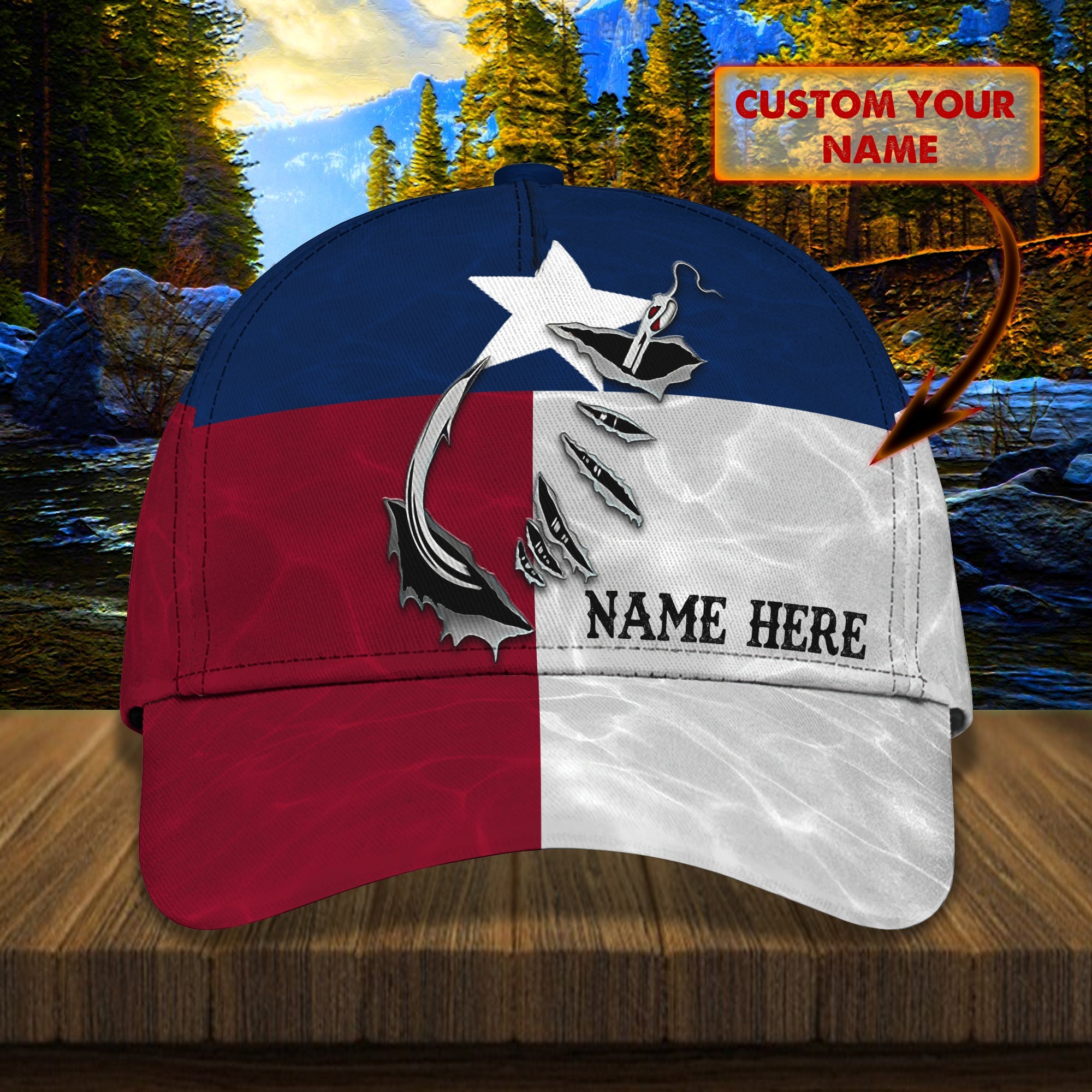 Texas Fishing - Personalized Name Cap - 67