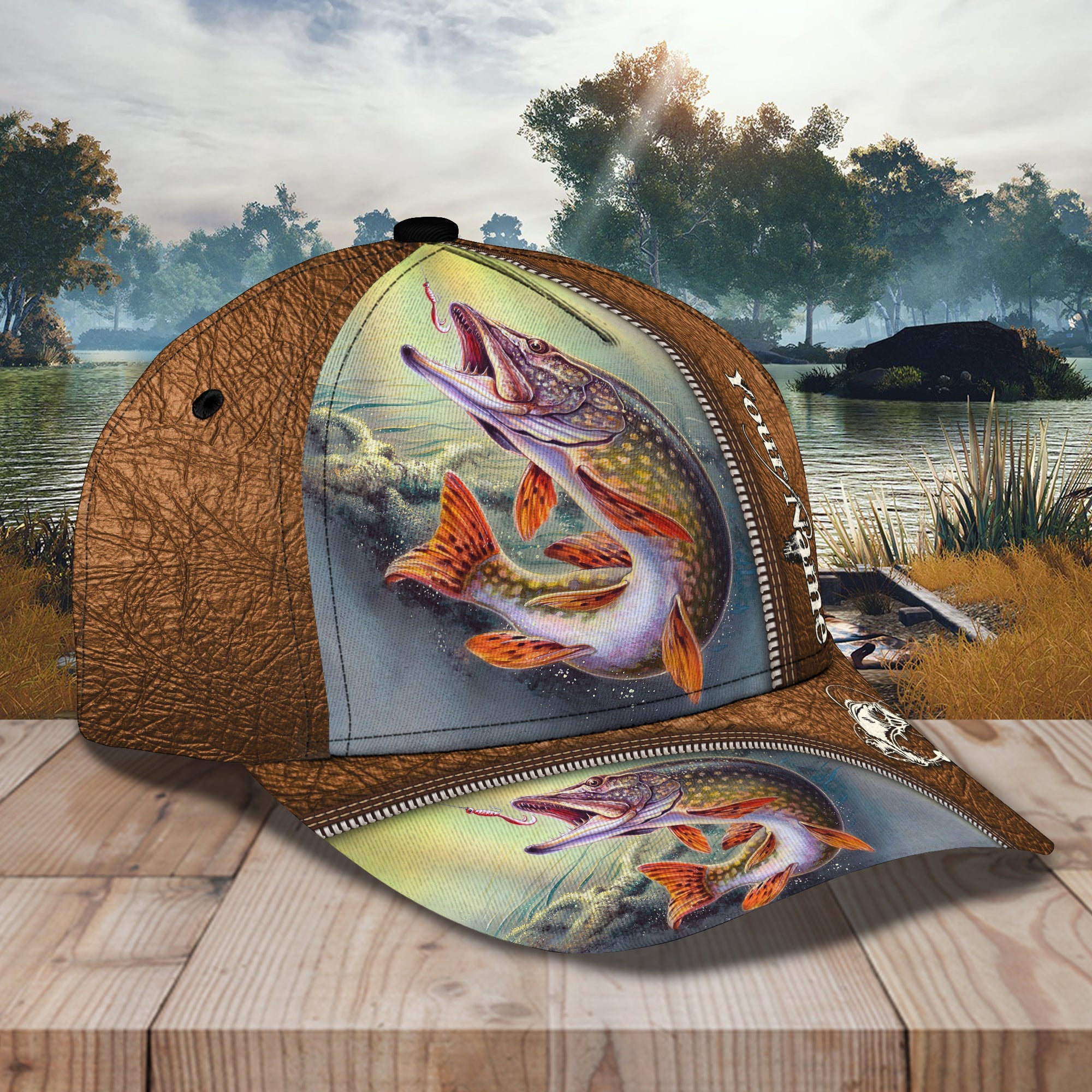 Pike Fishing - Personalized Name Cap 18 - Tad