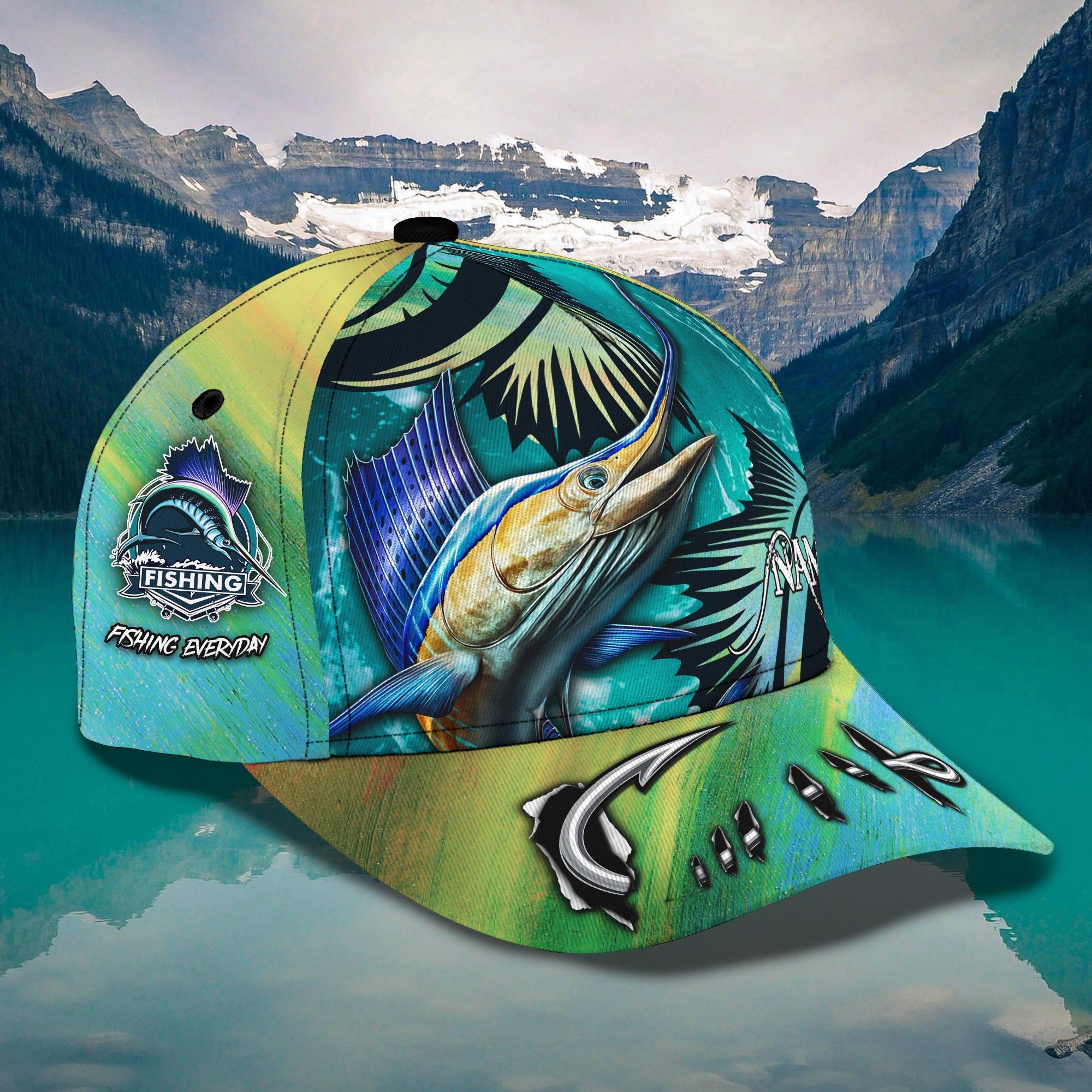 Sailfish Fishing 2 - Personalized Name Cap - Nt168 - Ct077