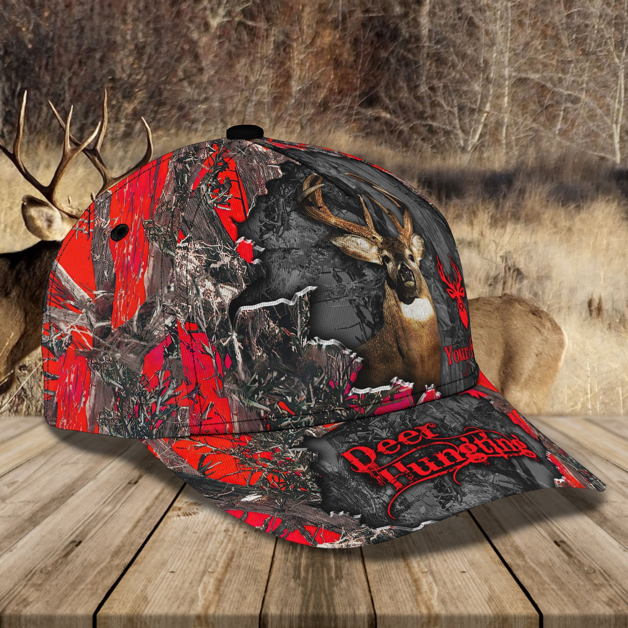 Red Deer Hunting Camo Classic Cap - Hdmt