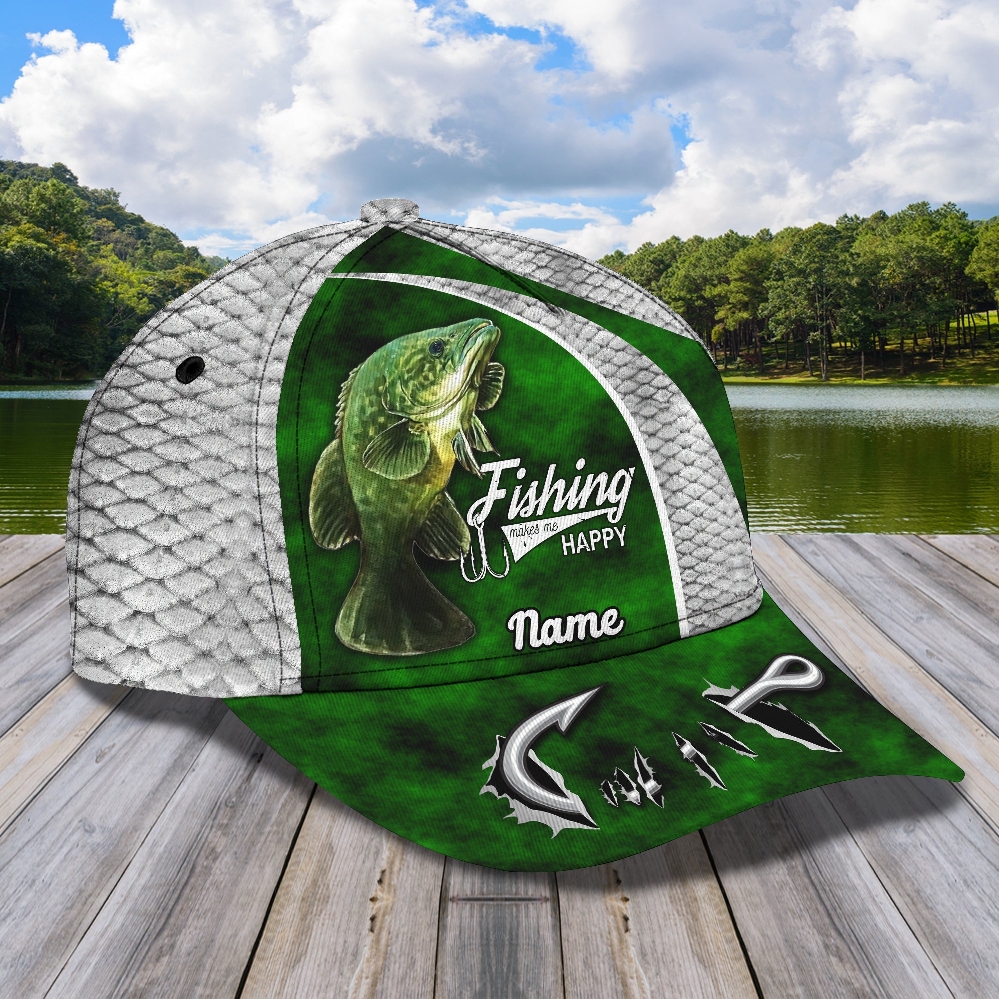 Murray Cod Fishing 16 - Personalize Name Cap  - Loop - Ntp-177