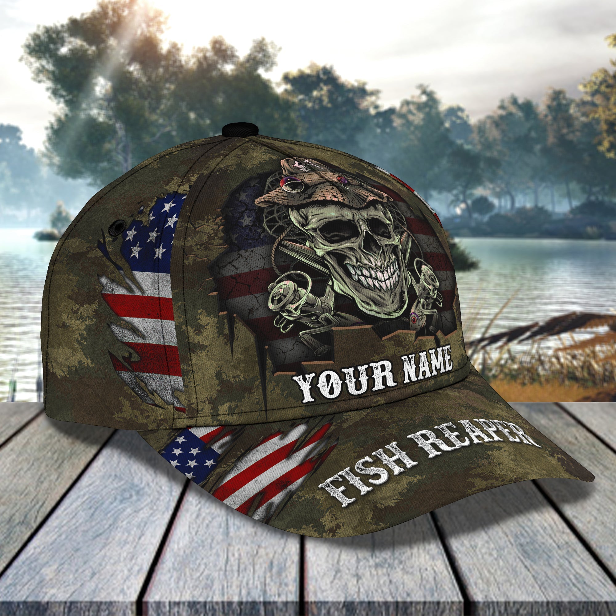American Fish Reaper- Personalized Name Cap - Nsd99