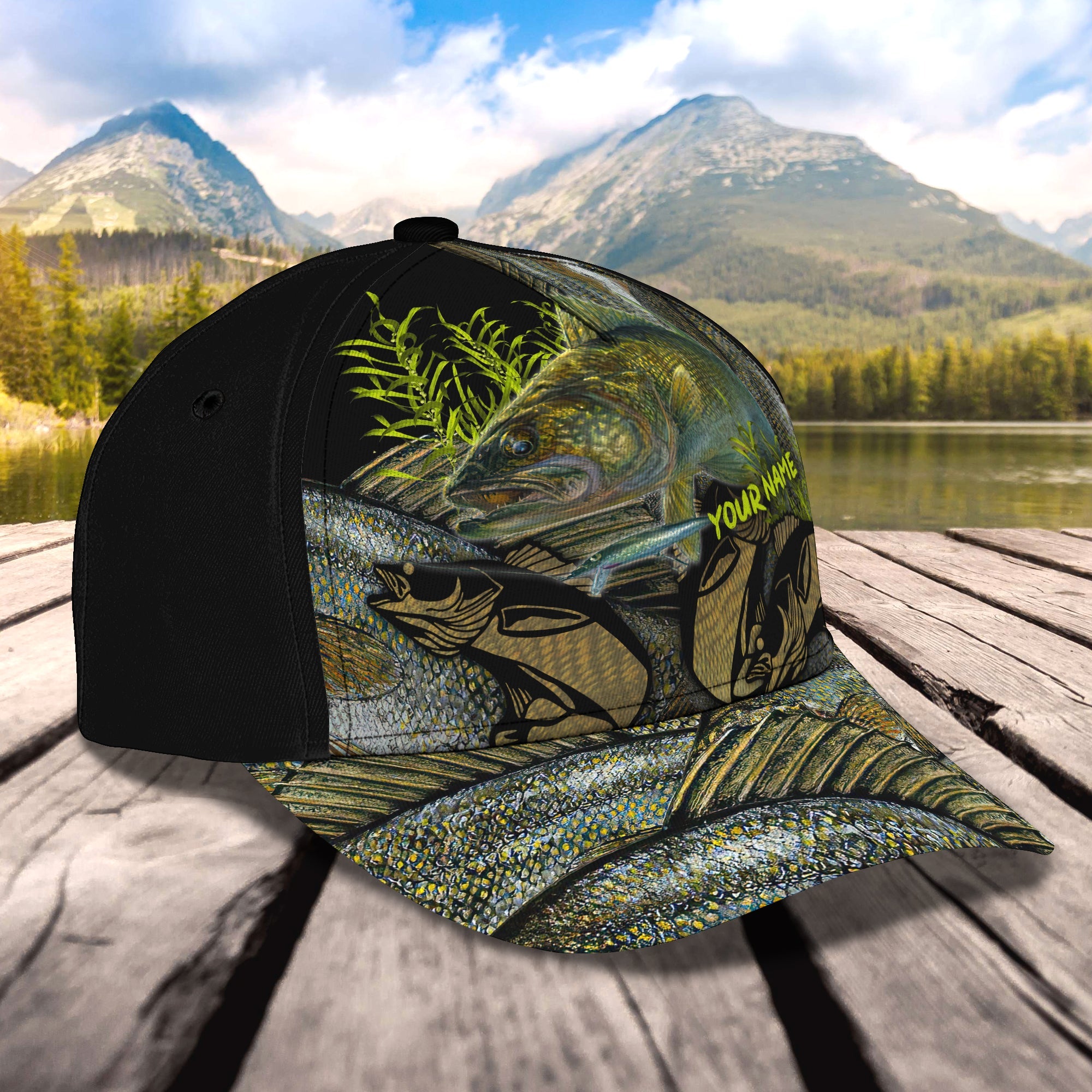 Walleye Fishing - Personalized Name Cap 25 - Lta98