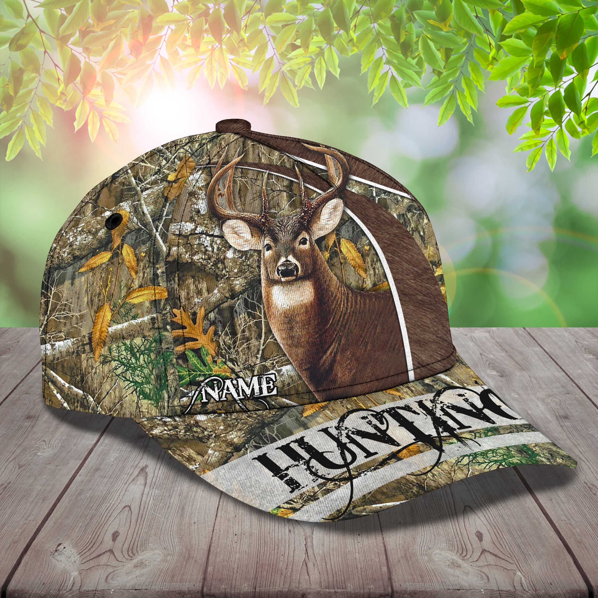 Deer Hunting - Personalize Name Cap  - Loop - Ntp-244