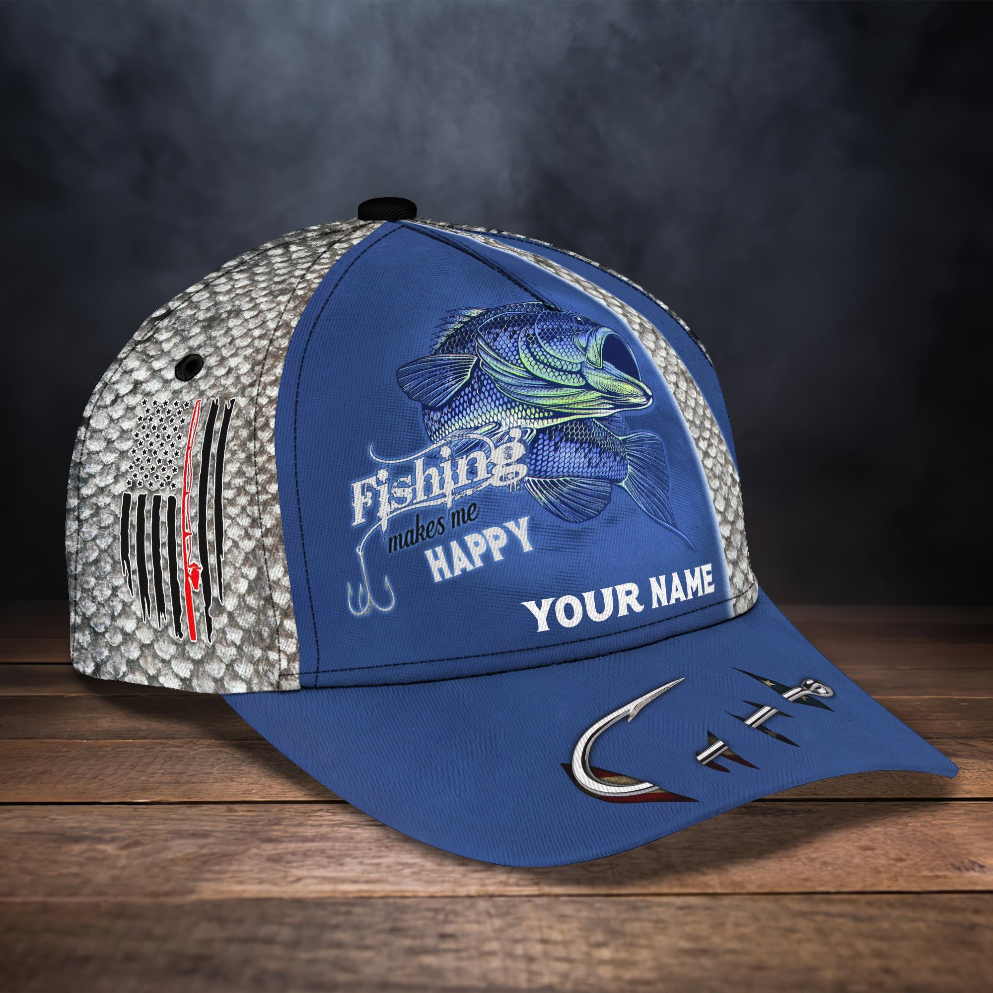 Bass Fishing 02 - Personalize Name Cap - 173