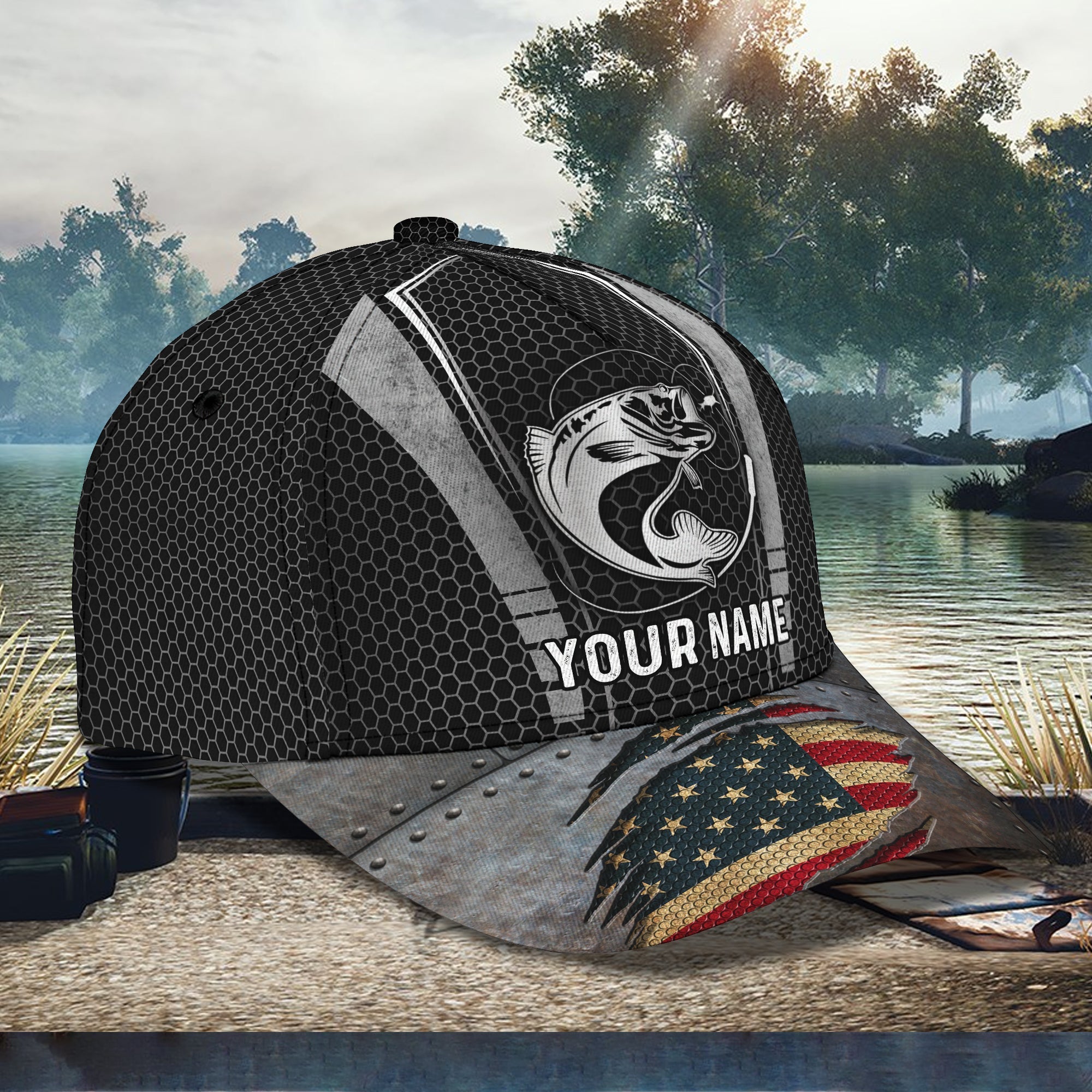 Fishing classic cap custom name dt69-1005