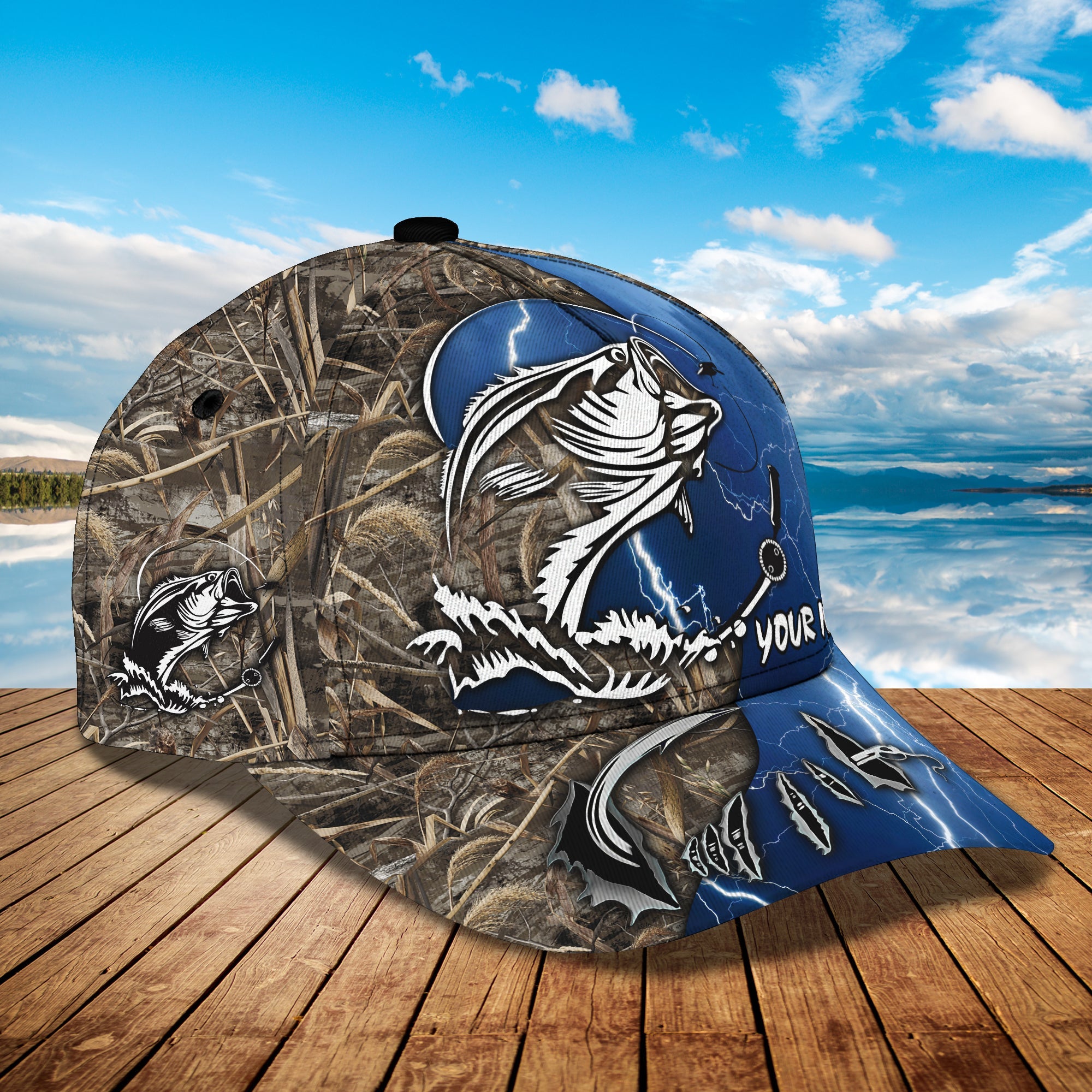 Fishing 01- Personalize Name Cap  - CV98