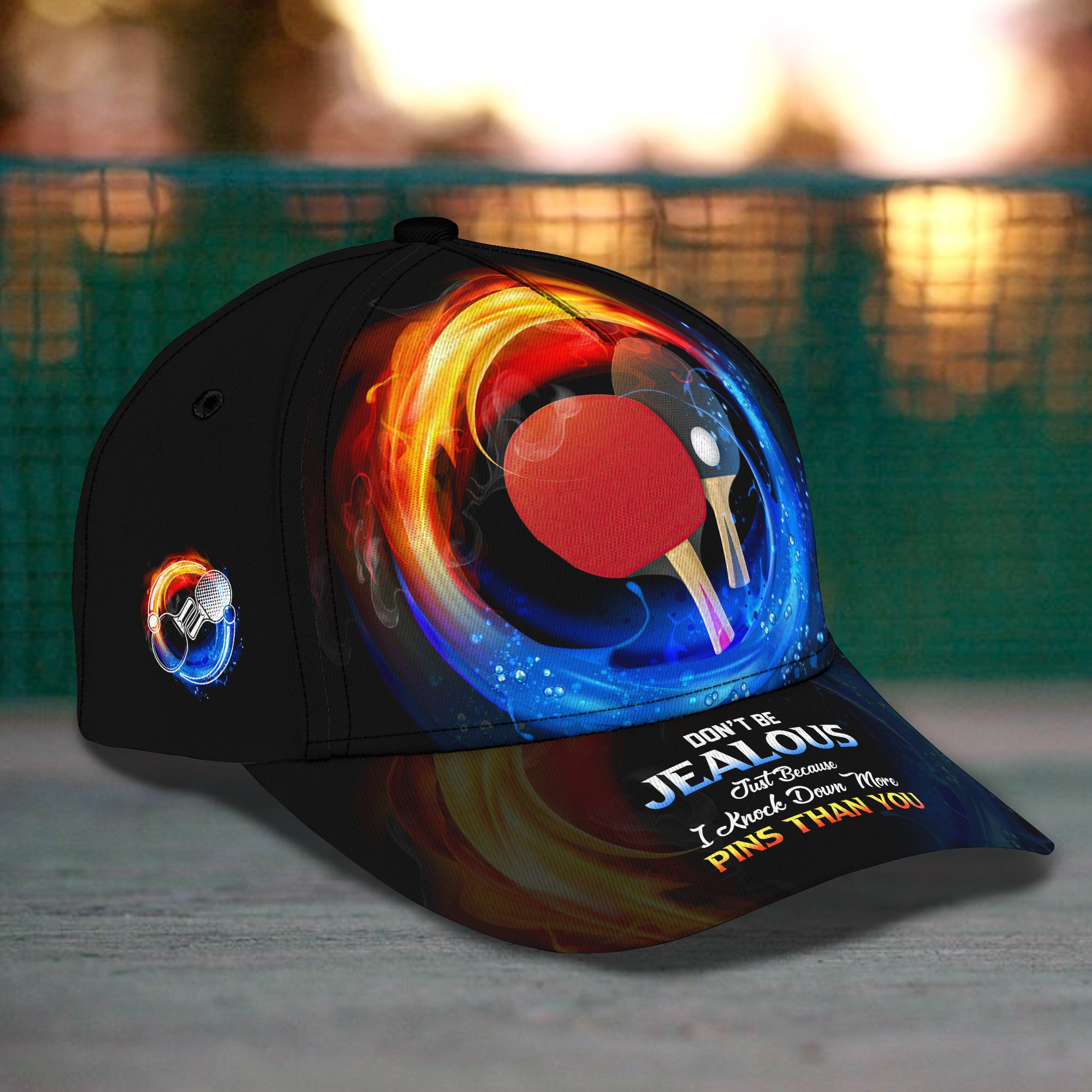 Don't Be Jealous Just Because I Knock Down More Pins Than You 3D Classic Cap Gift For Table Tennis Players