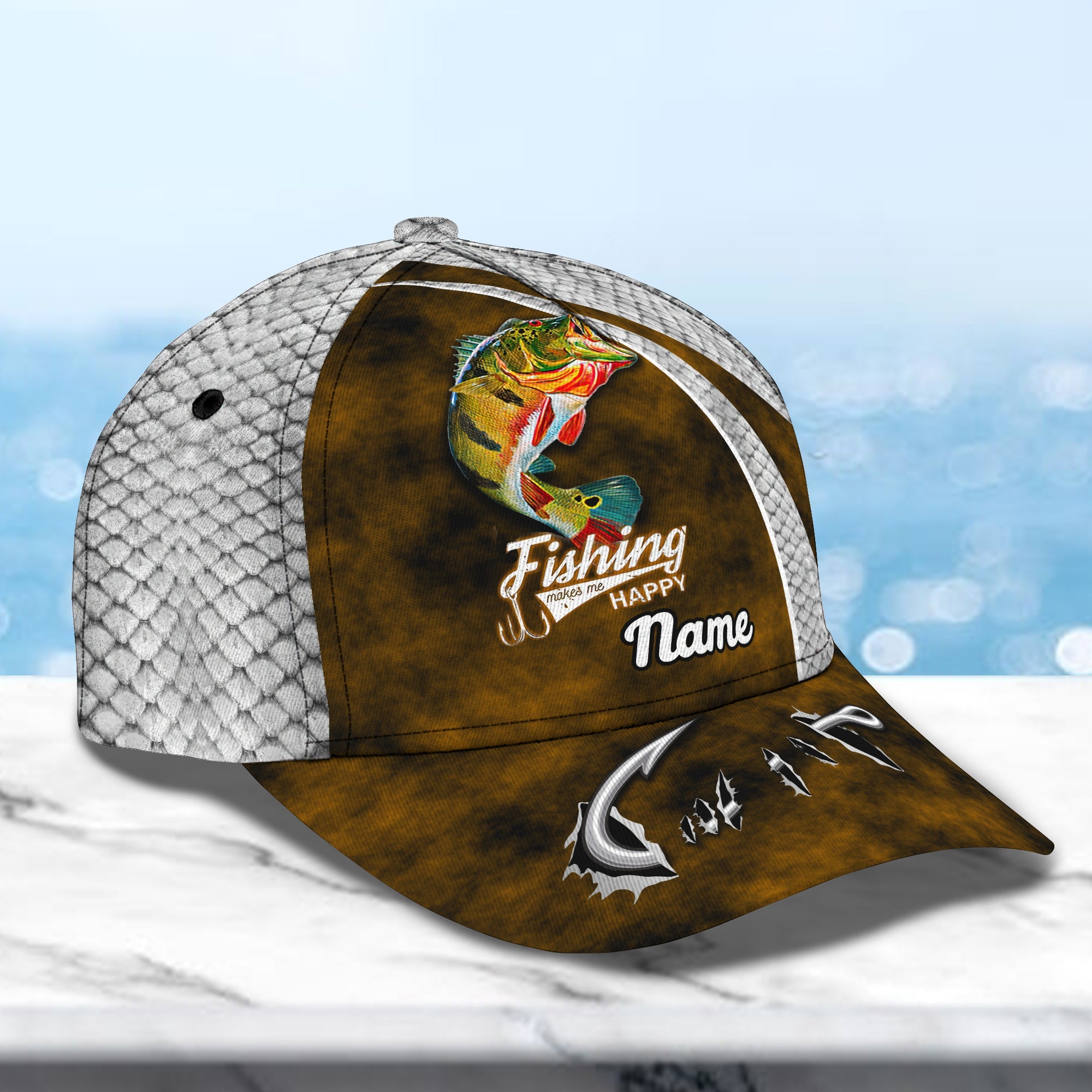 Peacock Bass Fishing 06 - Personalize Name Cap - 163