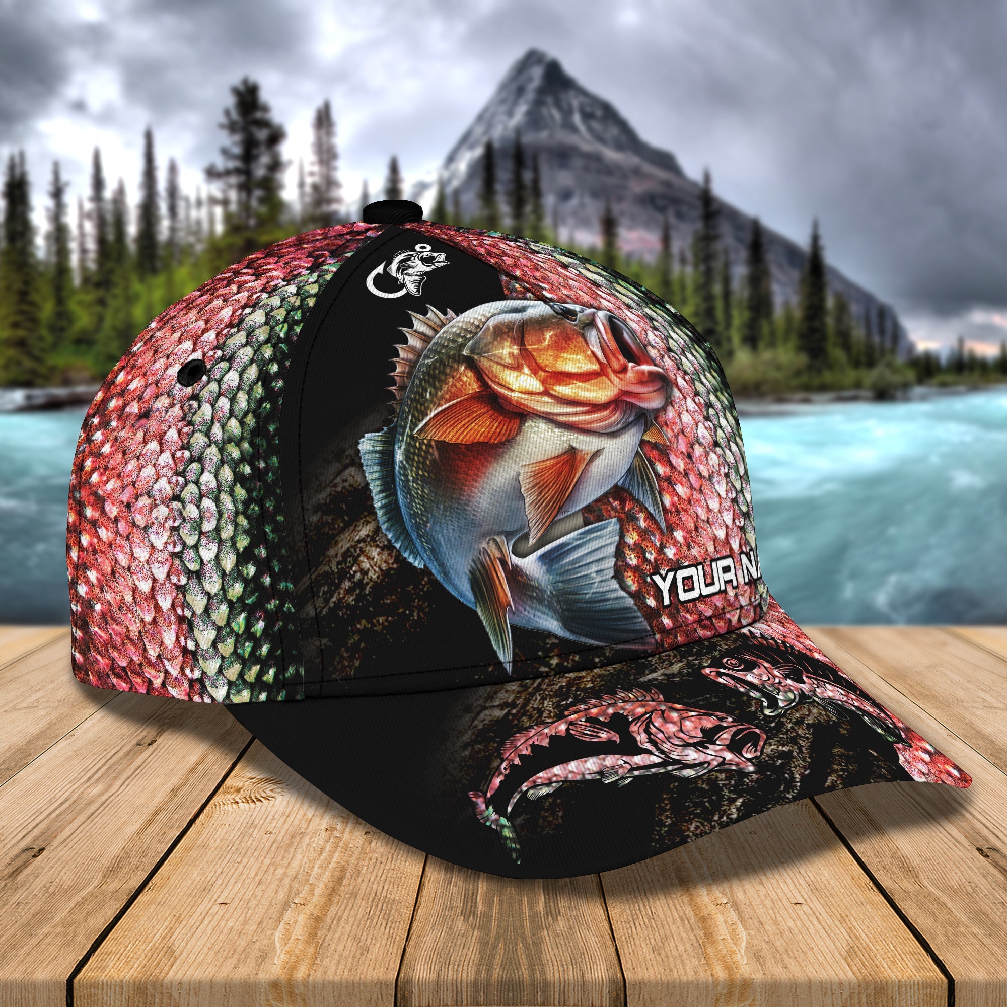 Bass Fishing Classic Cap Custom Name - 389